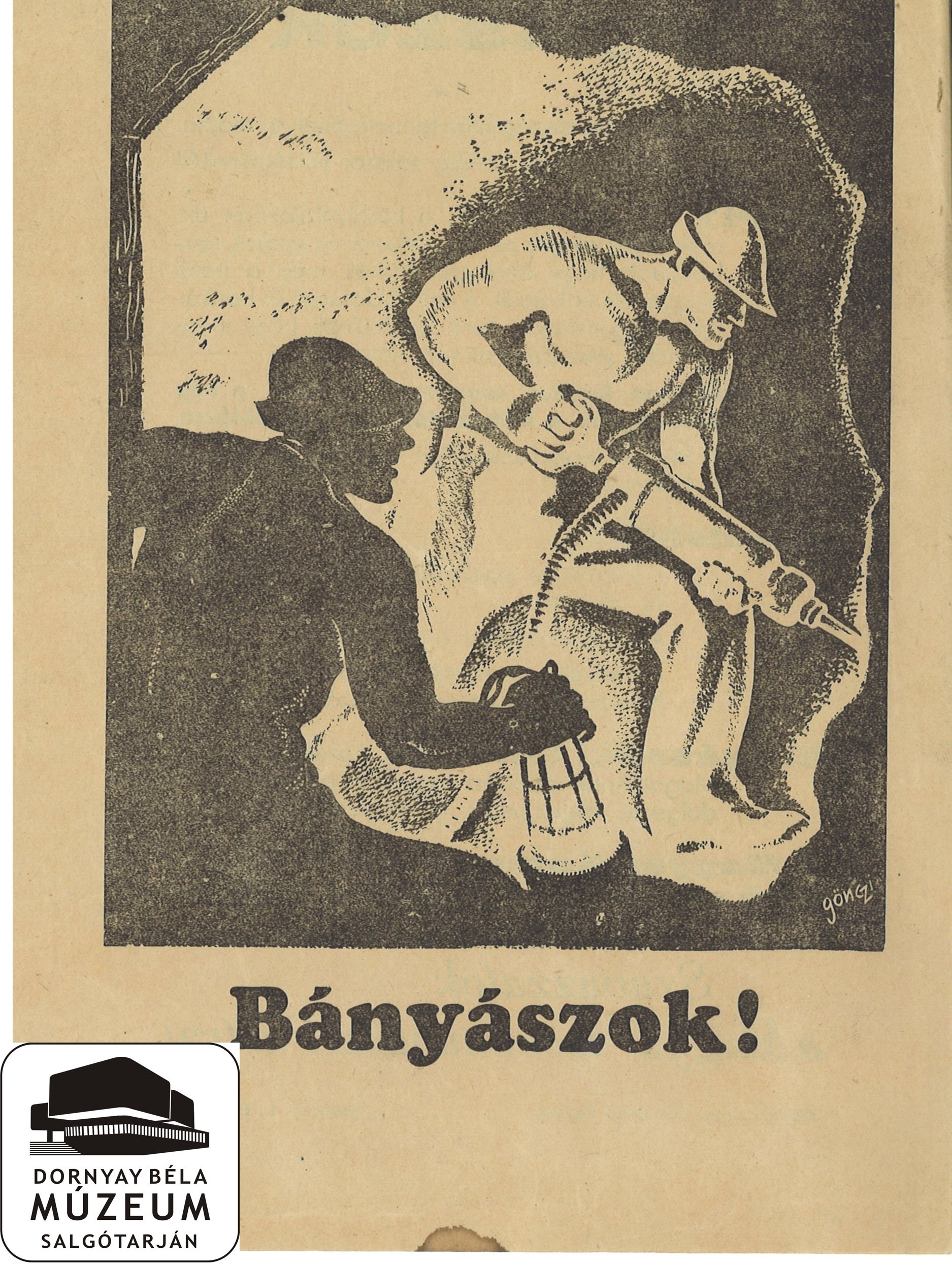 MKP választási röplapja. Felhívás a bányászokhoz. (Dornyay Béla Múzeum, Salgótarján CC BY-NC-SA)