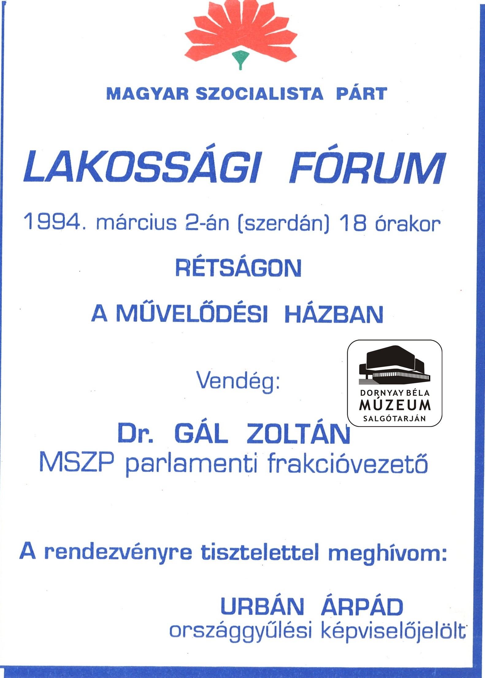 MSZP lakossági fórum Rétságon (Dornyay Béla Múzeum, Salgótarján CC BY-NC-SA)