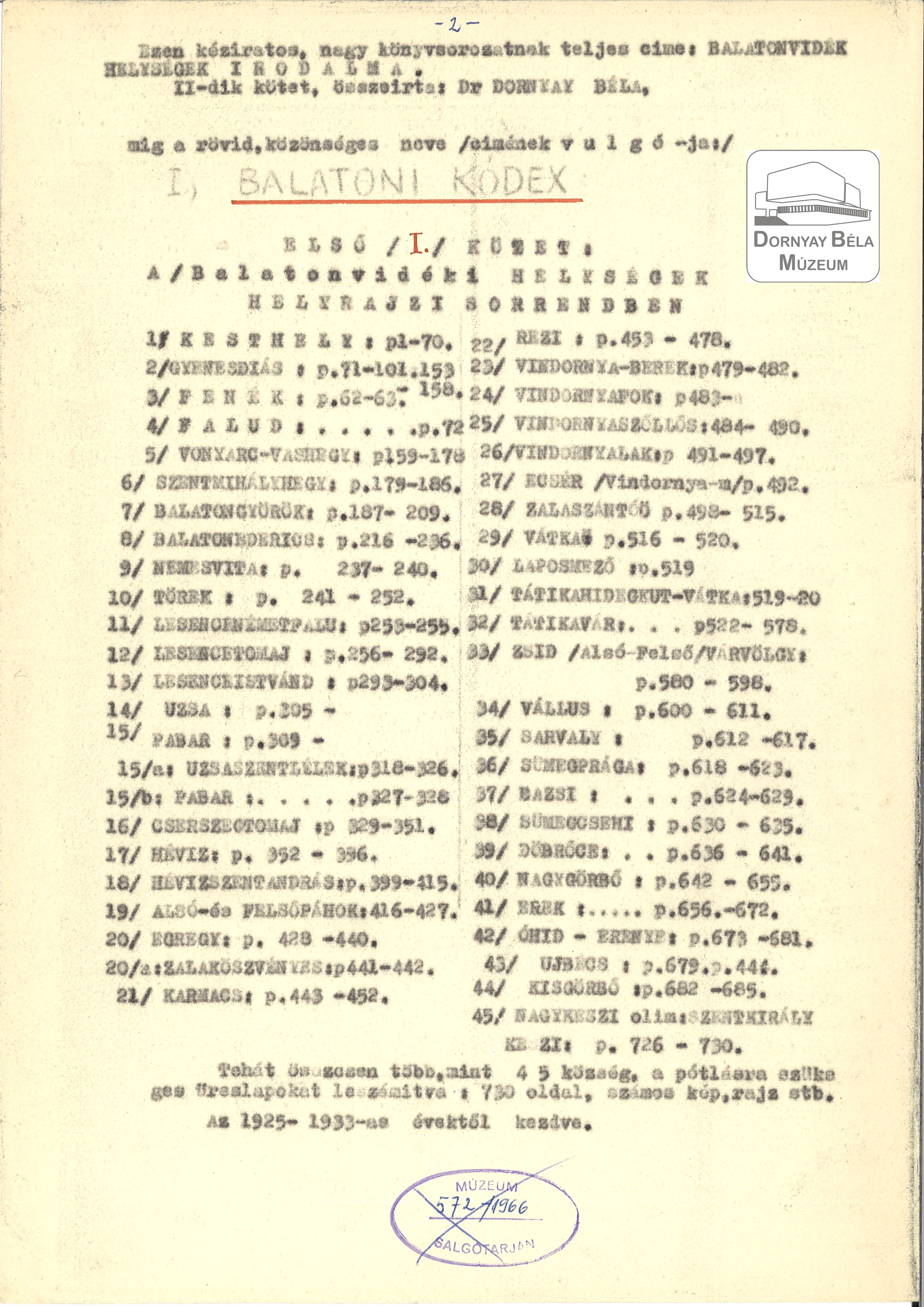 Dornyay Béla írásainak bibliográfiája (Dornyay Béla Múzeum CC BY-NC-SA)