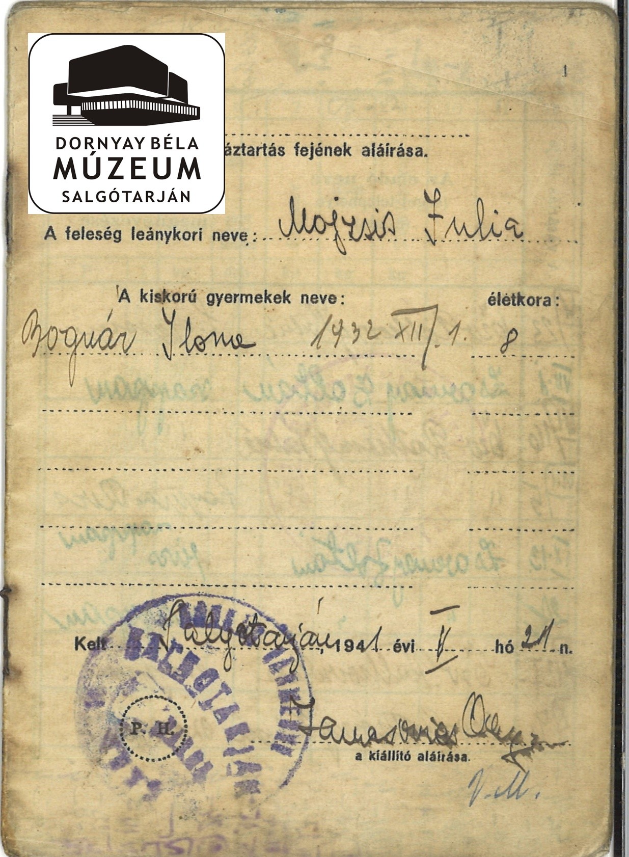 Bognár József vásárlási könyve (Dornyay Béla Múzeum, Salgótarján CC BY-NC-SA)