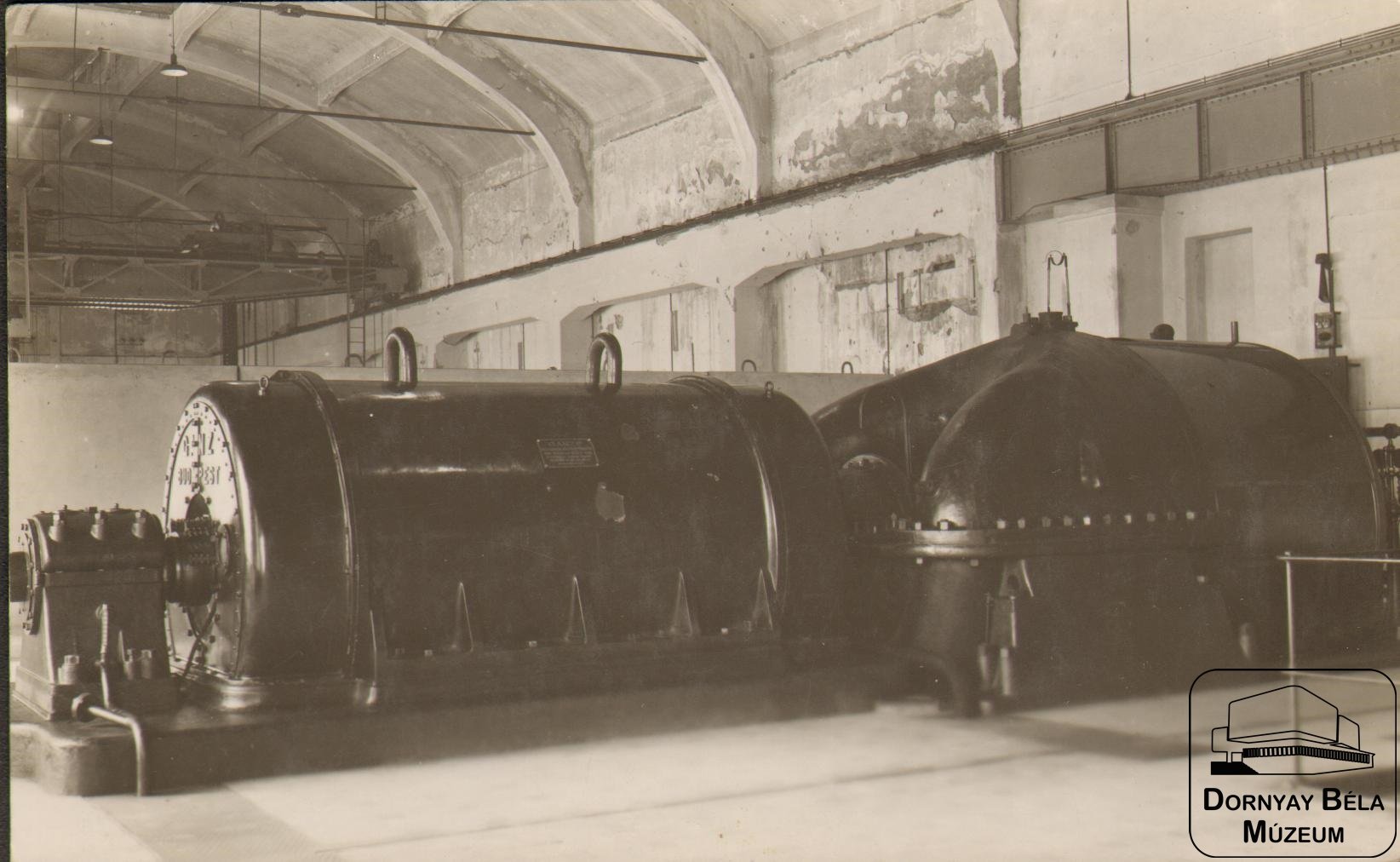Vízválasztó Erőmű. 1945-ben újjáépített turbina. (Dornyay Béla Múzeum, Salgótarján CC BY-NC-SA)