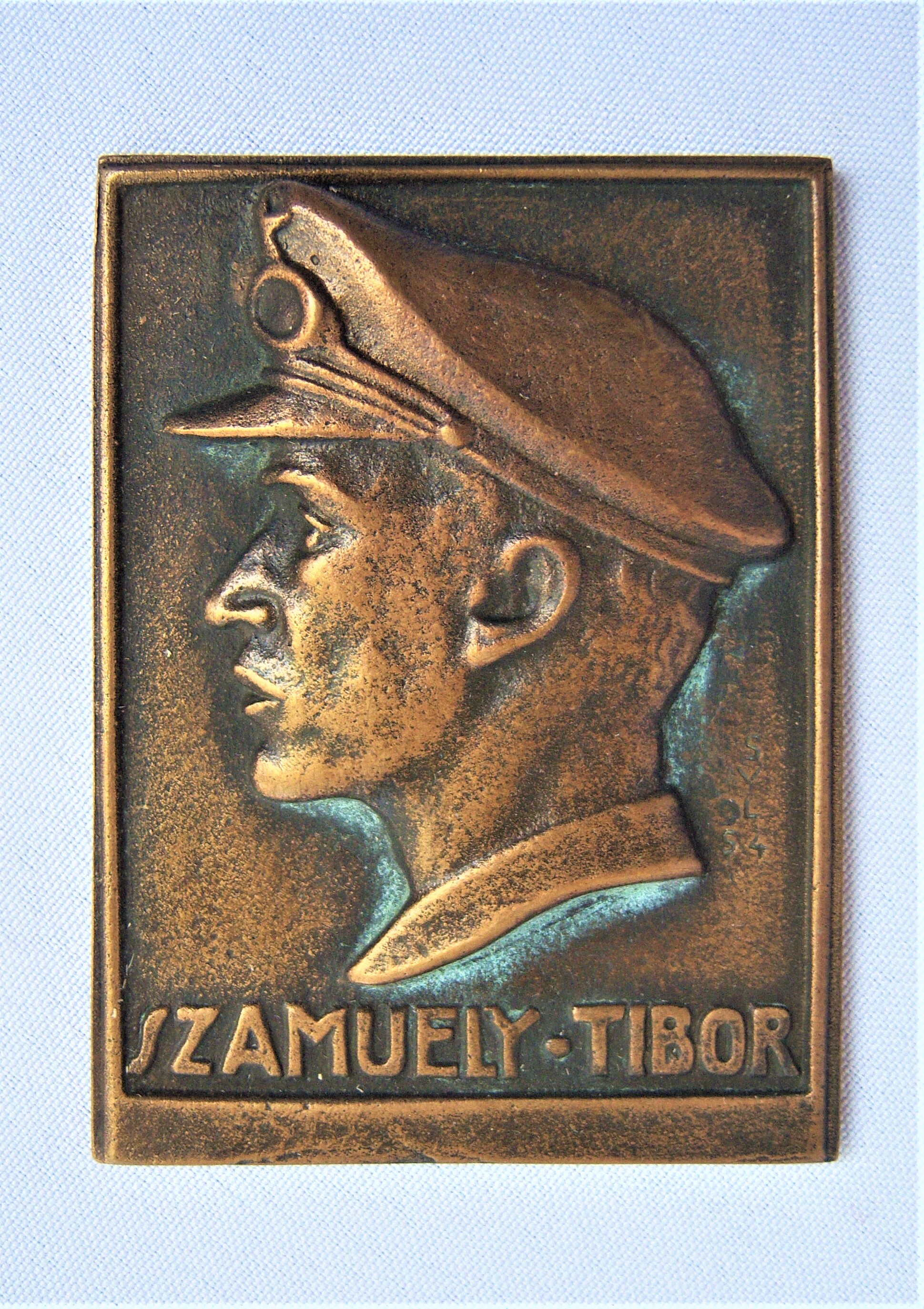 Bronz plakett - Szamuely Tibor (Dr. Jablonkay István Helytörténeti Gyűjtemény CC BY-NC-SA)