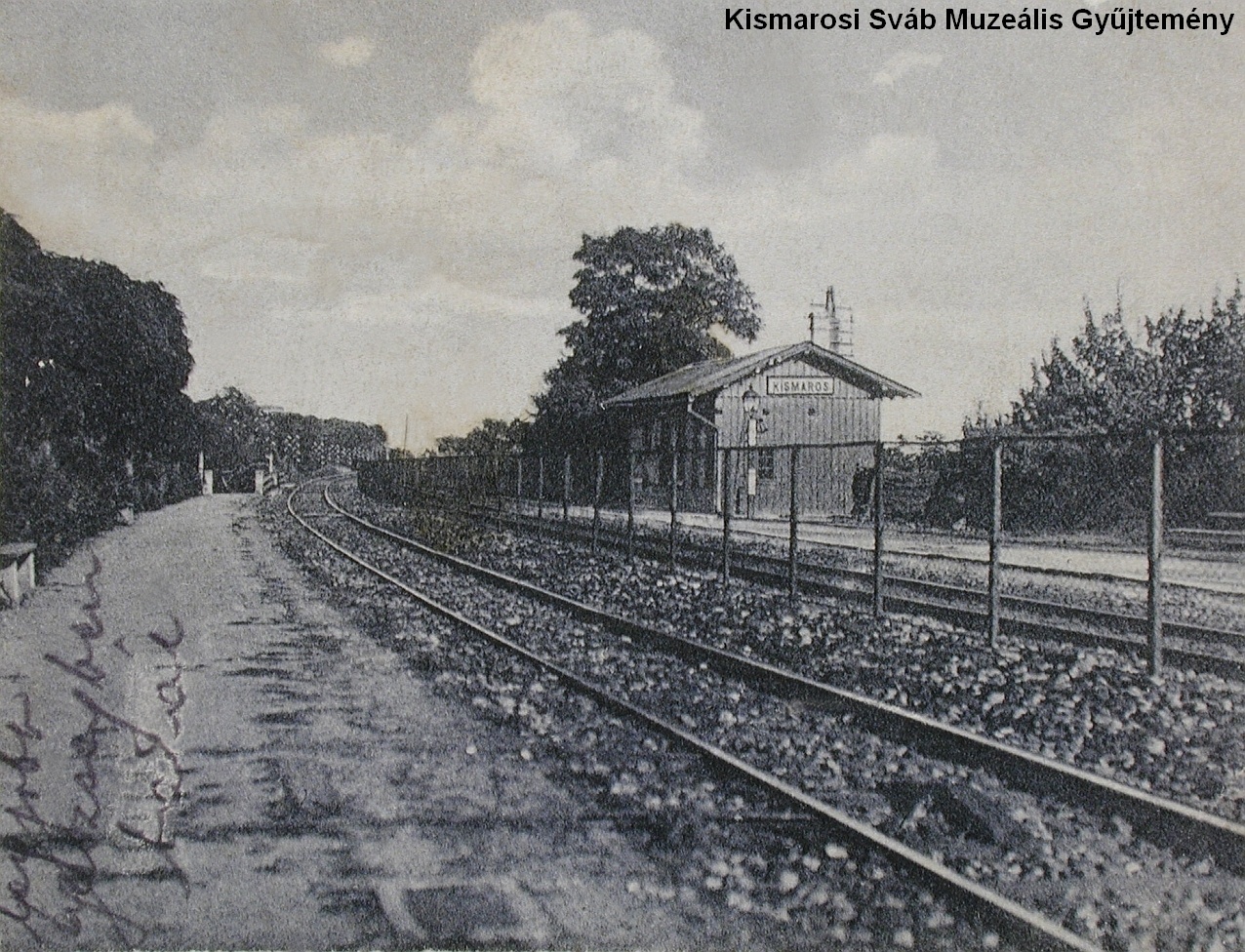 Az első kismarosi vasútállomás épülete (Kismarosi Sváb Muzeális Gyűjtemény RR-F)
