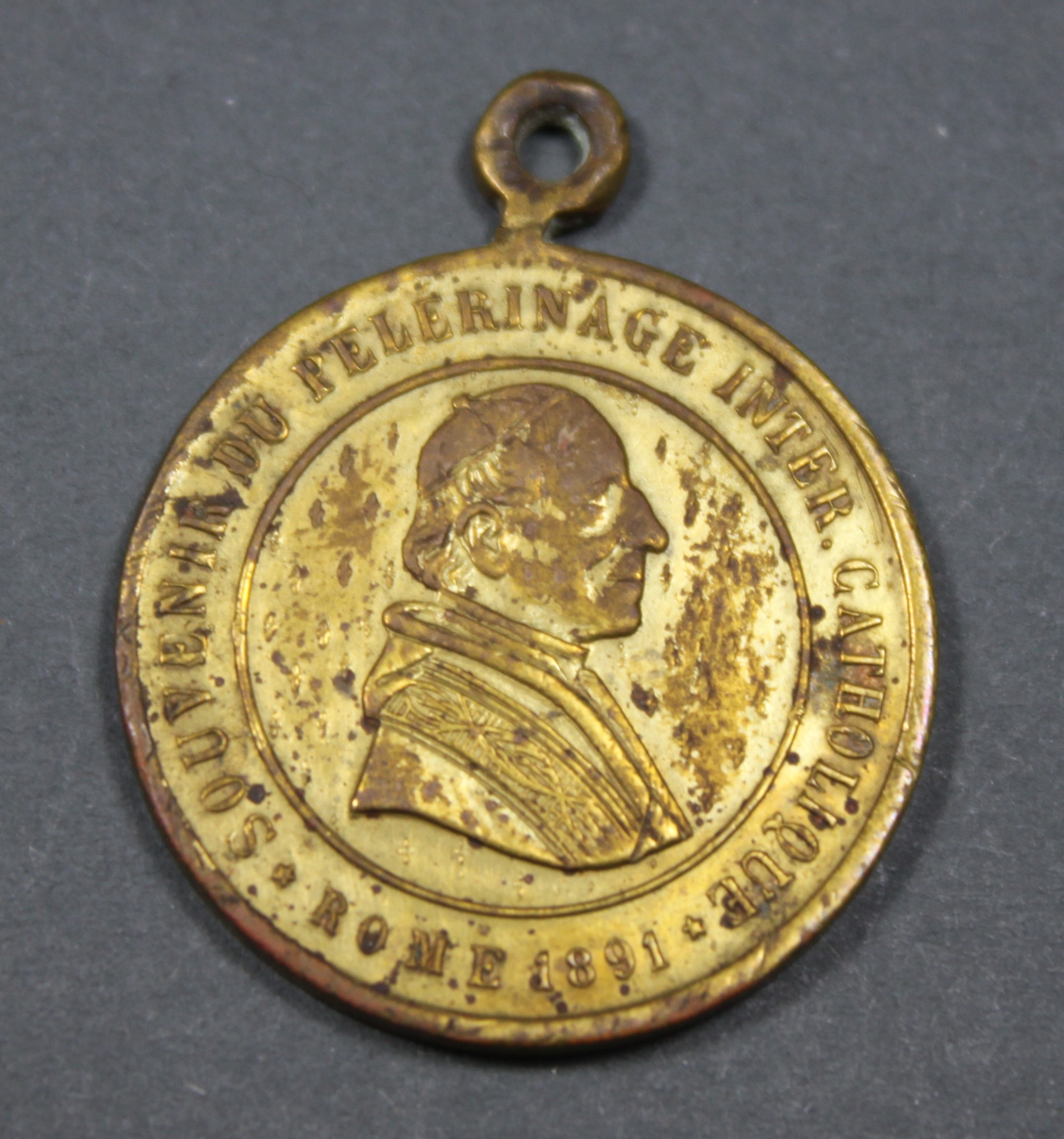 Érem - Gonzaga Szent Alajos emlékérme (Petőfi Közérdekű Muzeális Gyűjtemény (Aszód Városi Kulturális Központ) CC BY-NC-SA)