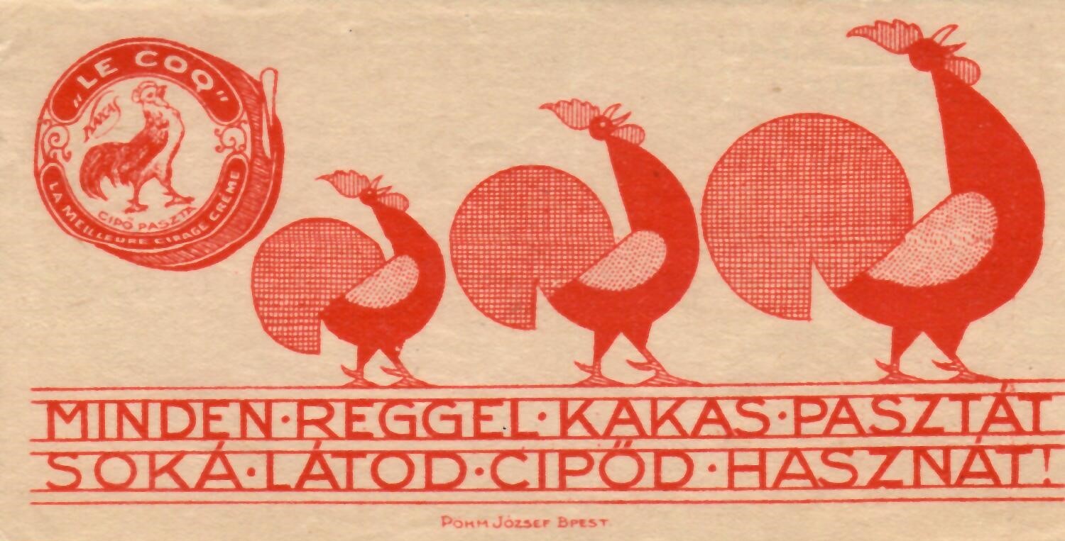 Kakas paszta - számolócédula (Dr. Jablonkay István Helytörténeti Gyűjtemény CC BY-NC-SA)