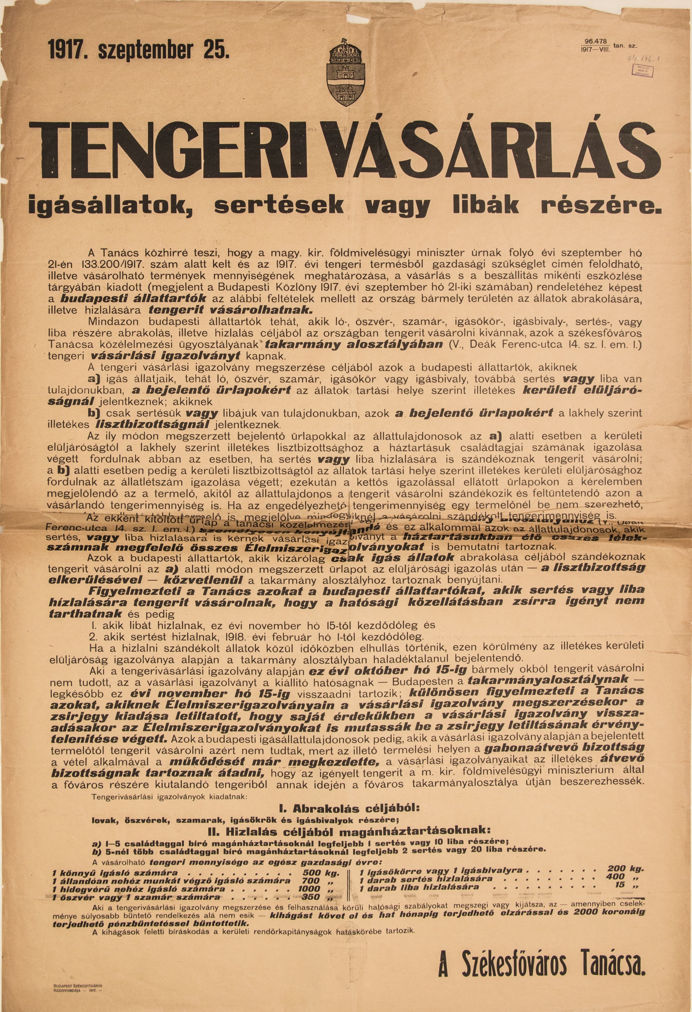 Tengeri vásárlás, 1917.09.25. (Ferenczy Múzeumi Centrum CC BY-NC-SA)