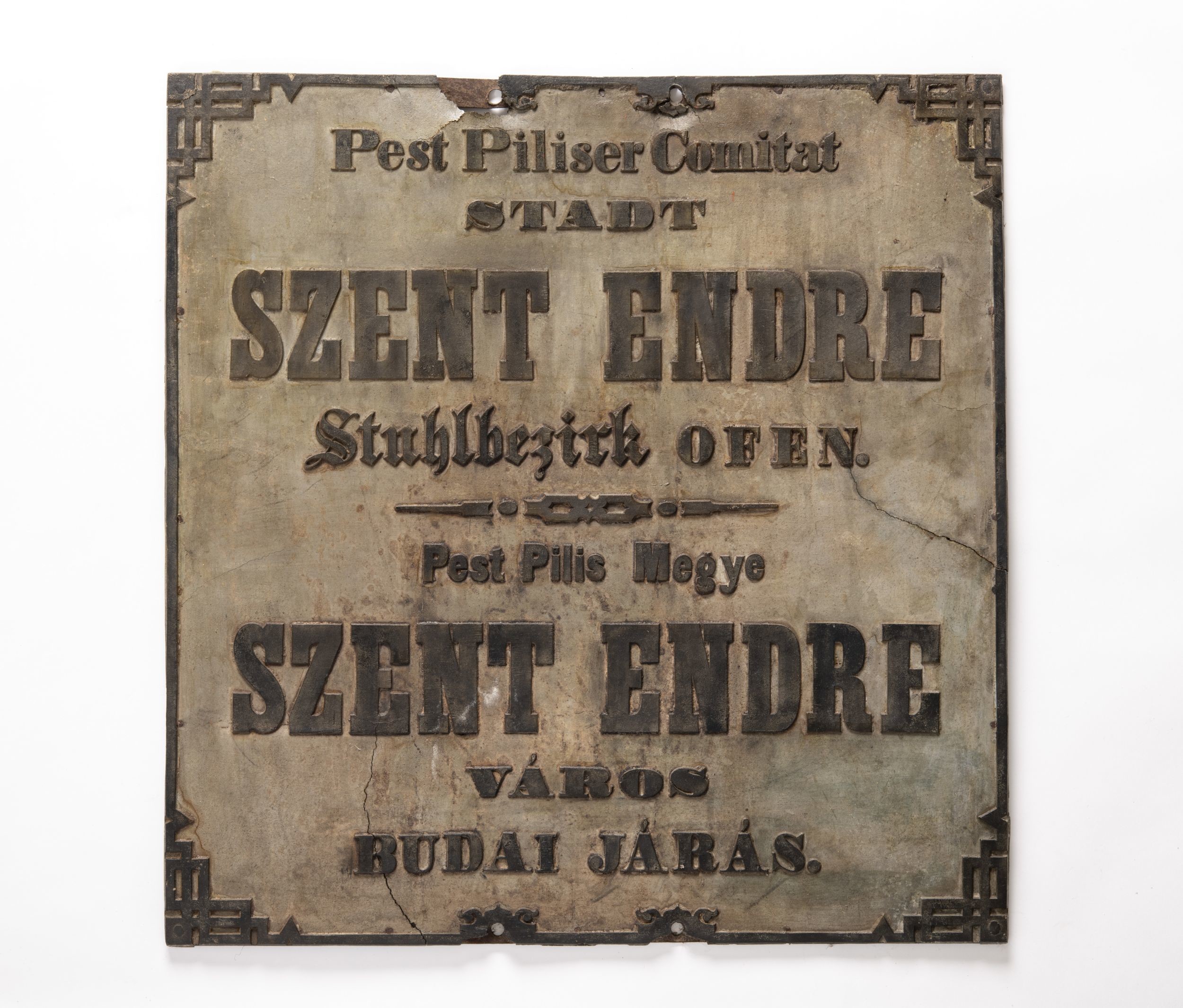 Szentendre feliratú tábla (Ferenczy Múzeumi Centrum CC BY-NC-SA)