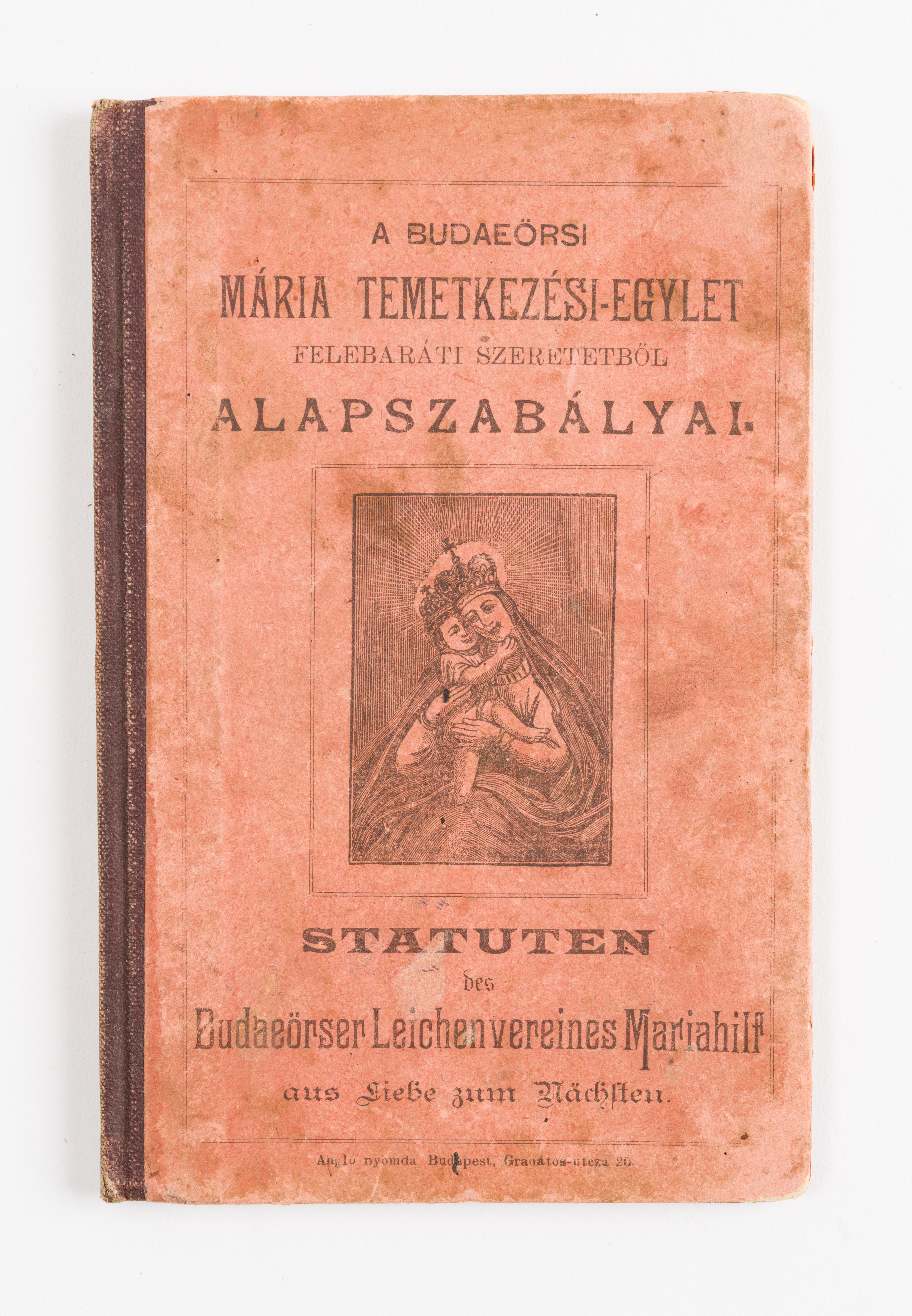 Alapszabály könyv (Budaörsi Bleyer Jakab Heimatmuseum CC BY-NC-SA)