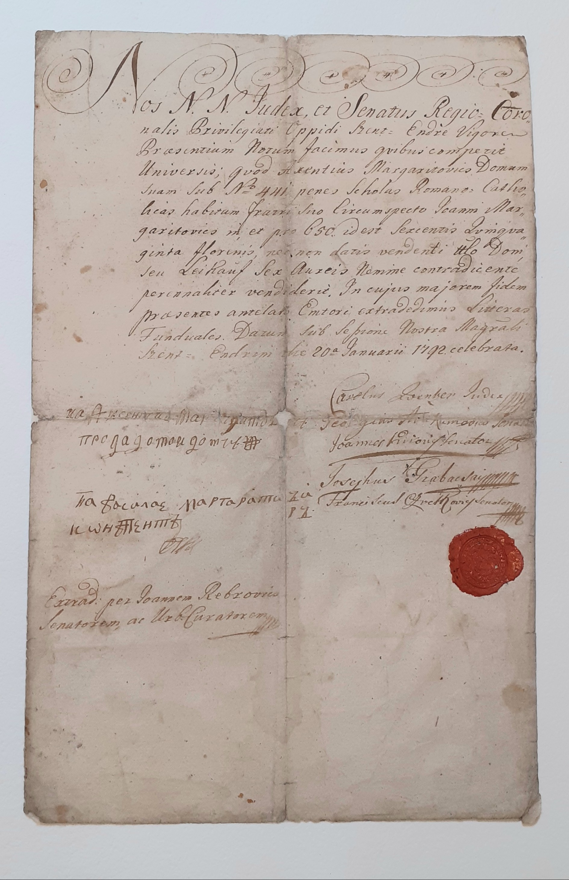 1815-ös német nyelvű üzleti megállapodás (Ferenczy Múzeumi Centrum CC BY-NC-SA)