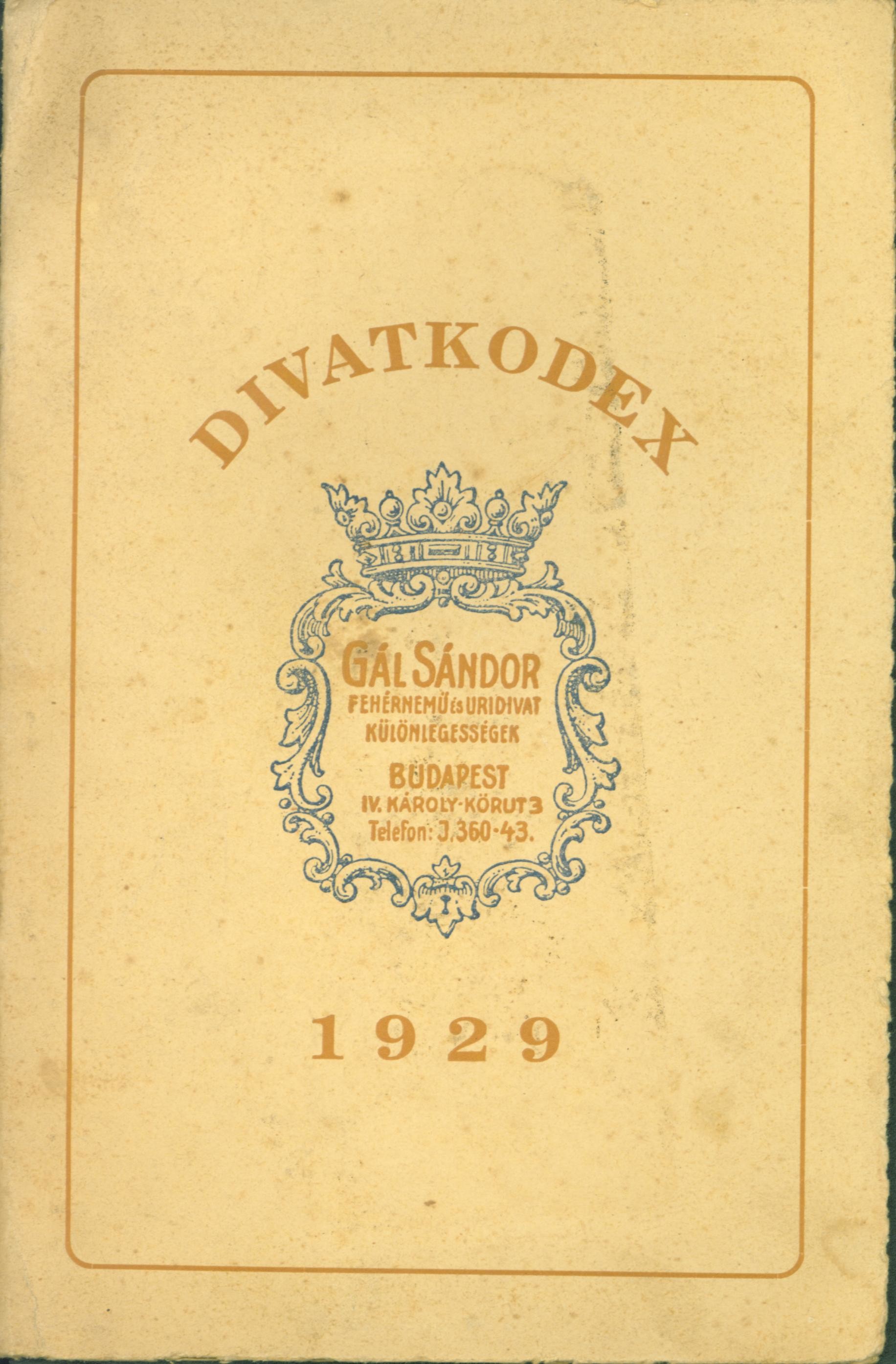 Divatkódex 1929-ből (Ferenczy Múzeumi Centrum CC BY-NC-SA)