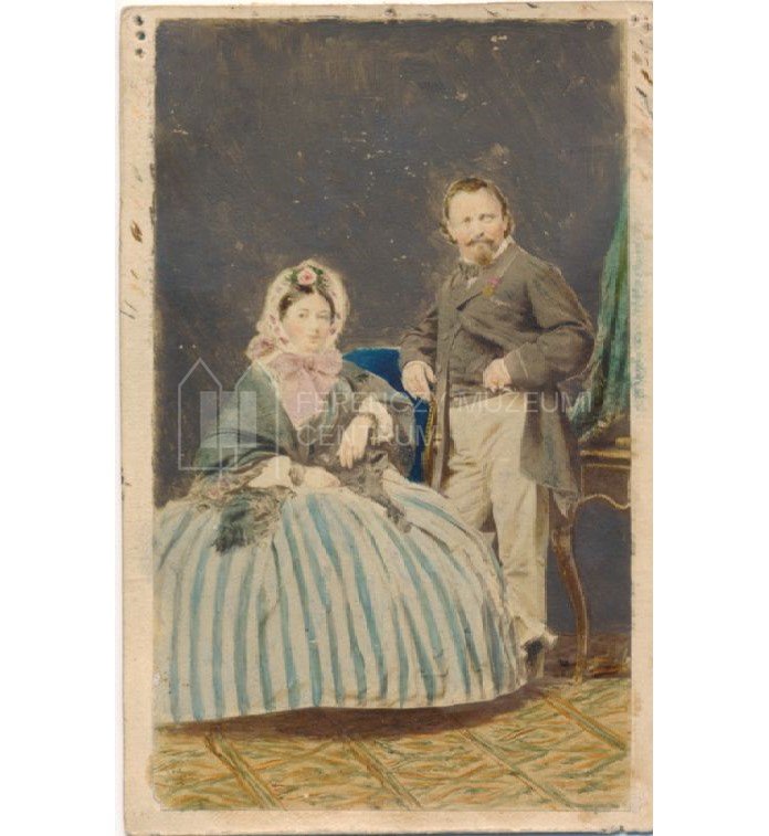 Stéger Ferencet és egy nőt ábrázoló vizitkártya. (Ferenczy Múzeumi Centrum CC BY-NC-SA)