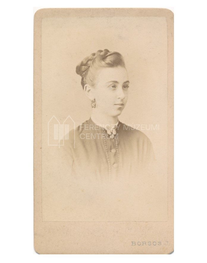 Stéger Antóniát ábrázoló vizitkártya (Ferenczy Múzeumi Centrum CC BY-NC-SA)