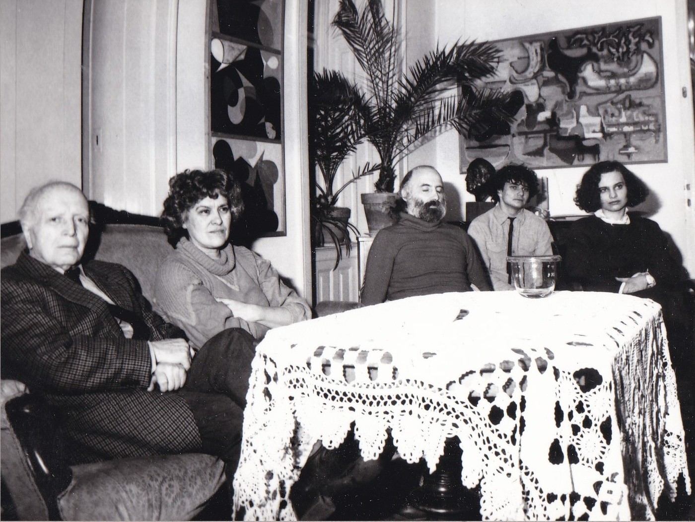 Martyn Ferenc archív: Barthné, Hazafi Klára, Pörczi Zsuzsa és Péter, Csorba Simon (kvári festő) (Rippl-Rónai Múzeum CC BY-NC-ND)