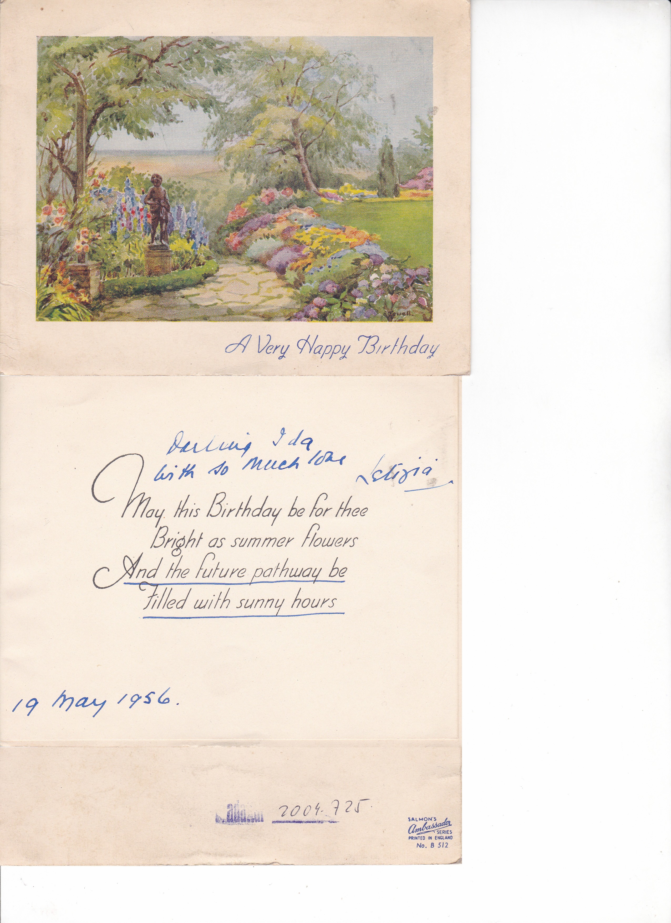 Születésnapi üdvözlő kártya (Rippl-Rónai Múzeum CC BY-NC-ND)
