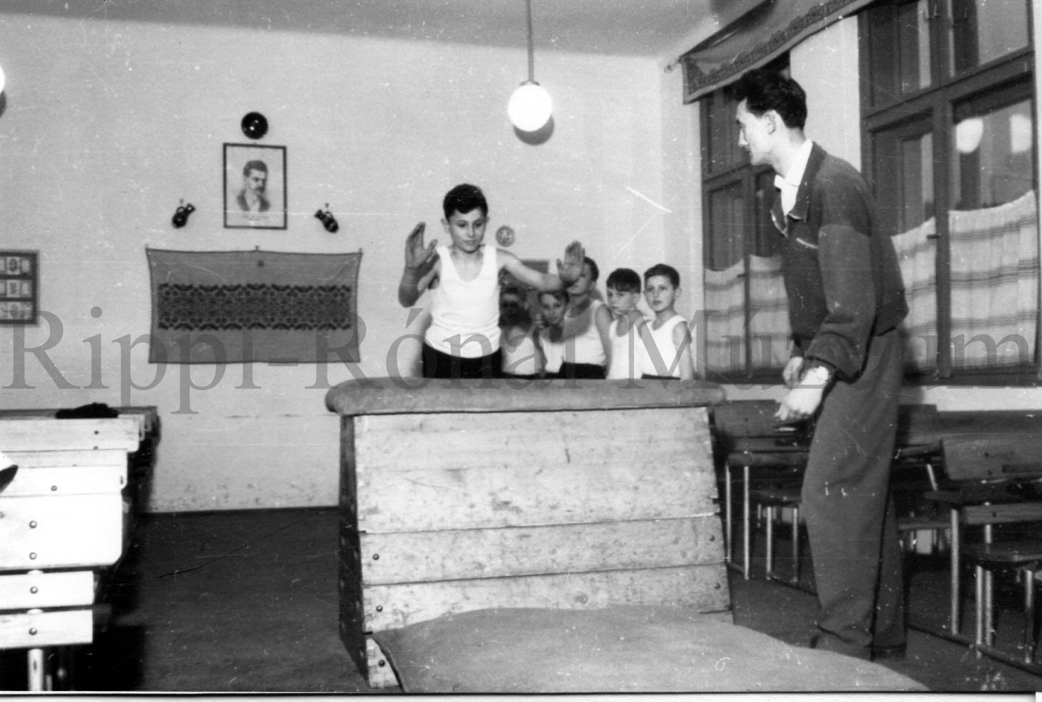 Sport-szakkör a kaposfői általános iskolában (Rippl-Rónai Múzeum CC BY-NC-SA)
