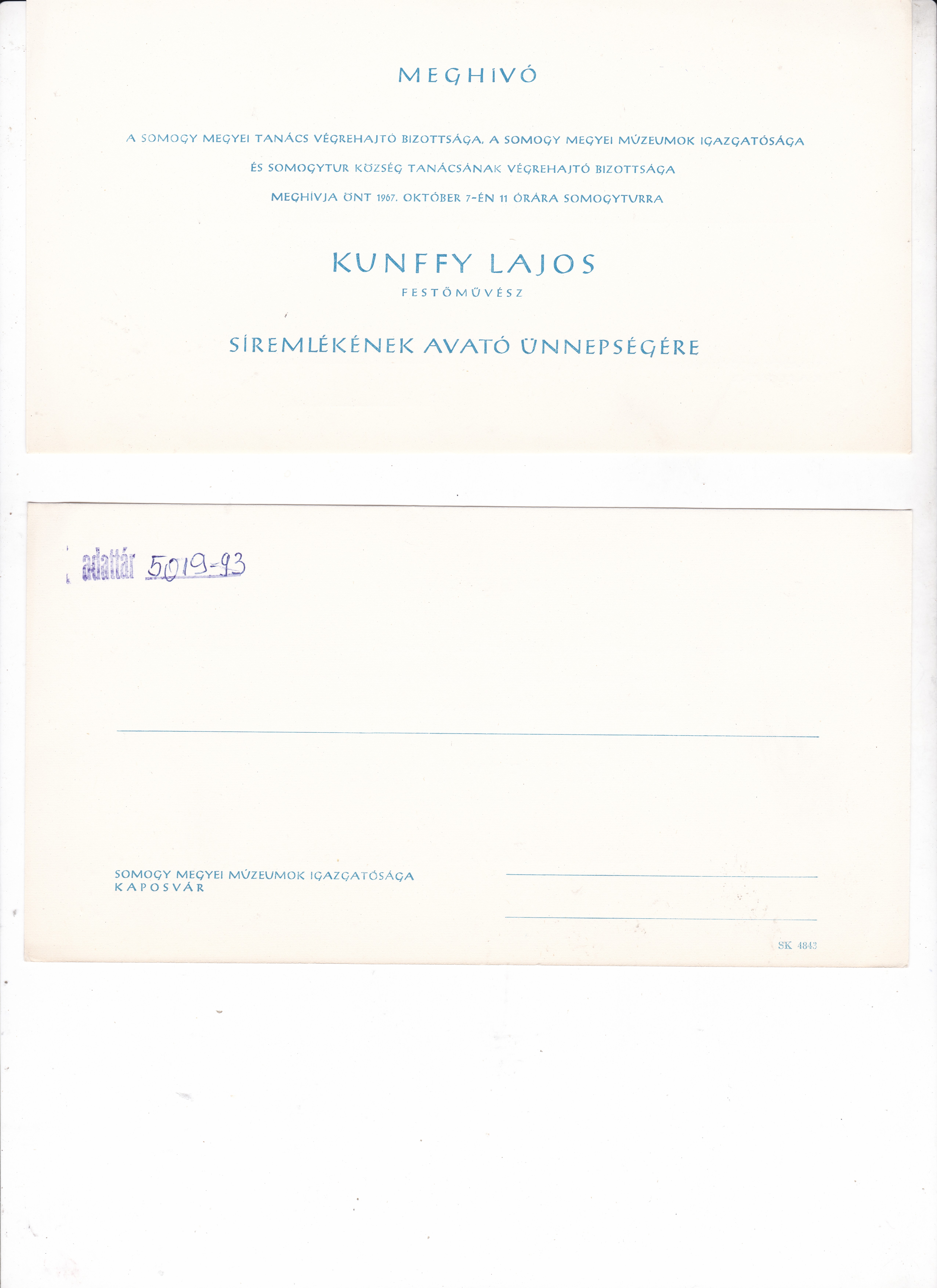 Kunffy Lajos festőművész síremlékének avató ünnepségére (Rippl-Rónai Múzeum CC BY-NC-ND)