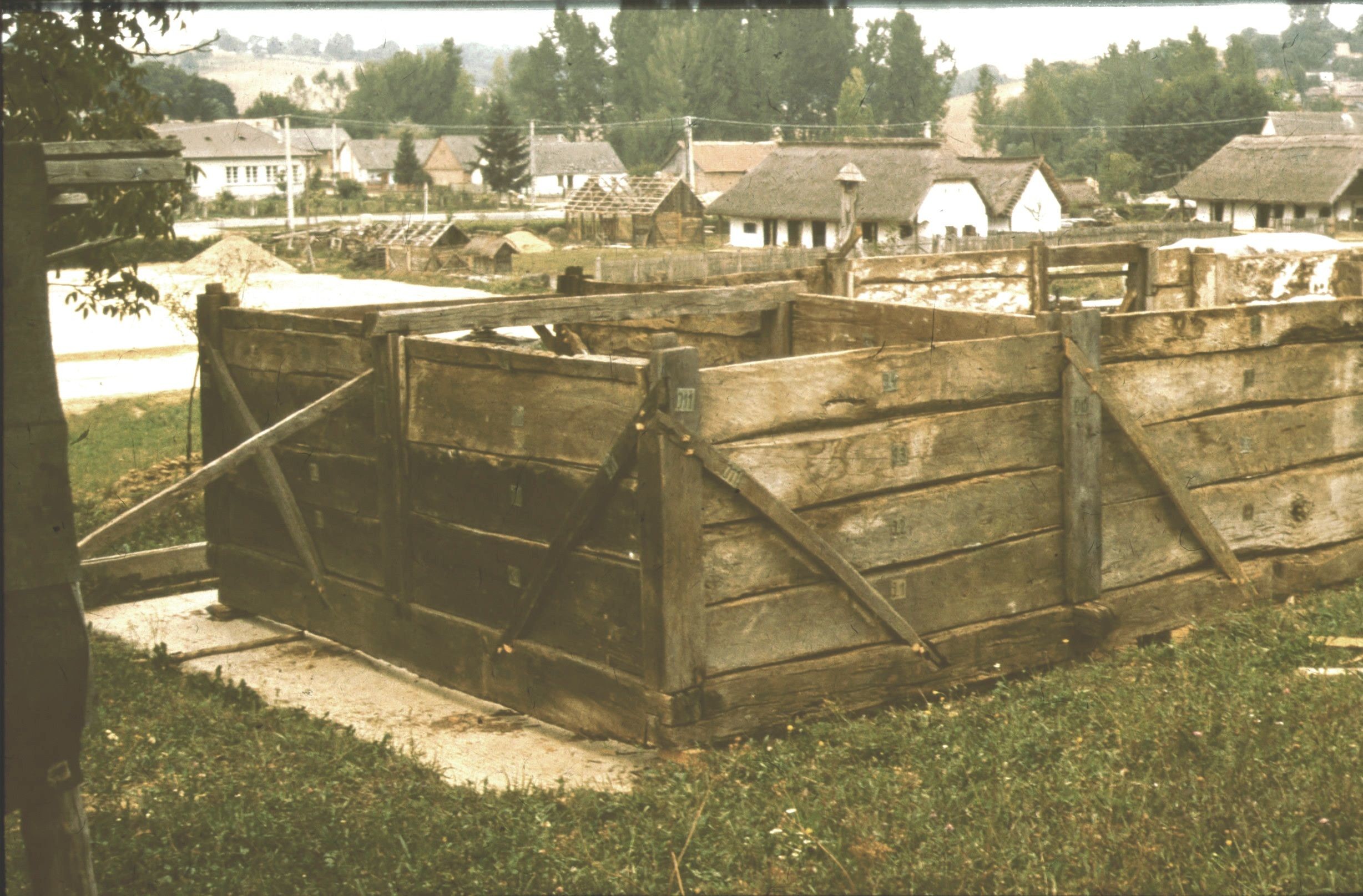 Alsósegesdi présház építése. Nézet DK-ről. Részlet (Rippl-Rónai Múzeum CC BY-NC-ND)