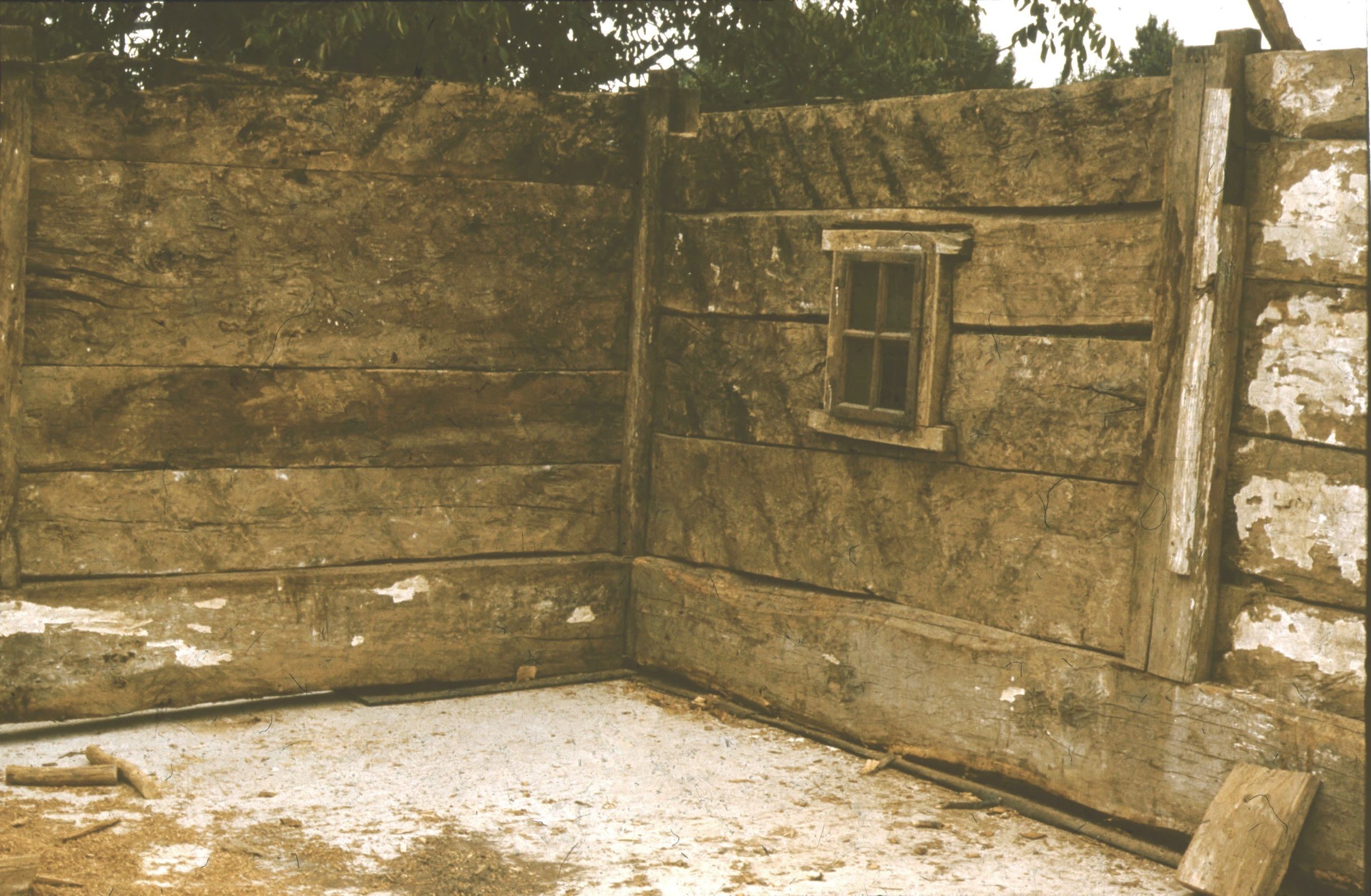 Alsósegesdi présház építése. Szoba DNY-i sarka (Rippl-Rónai Múzeum CC BY-NC-ND)