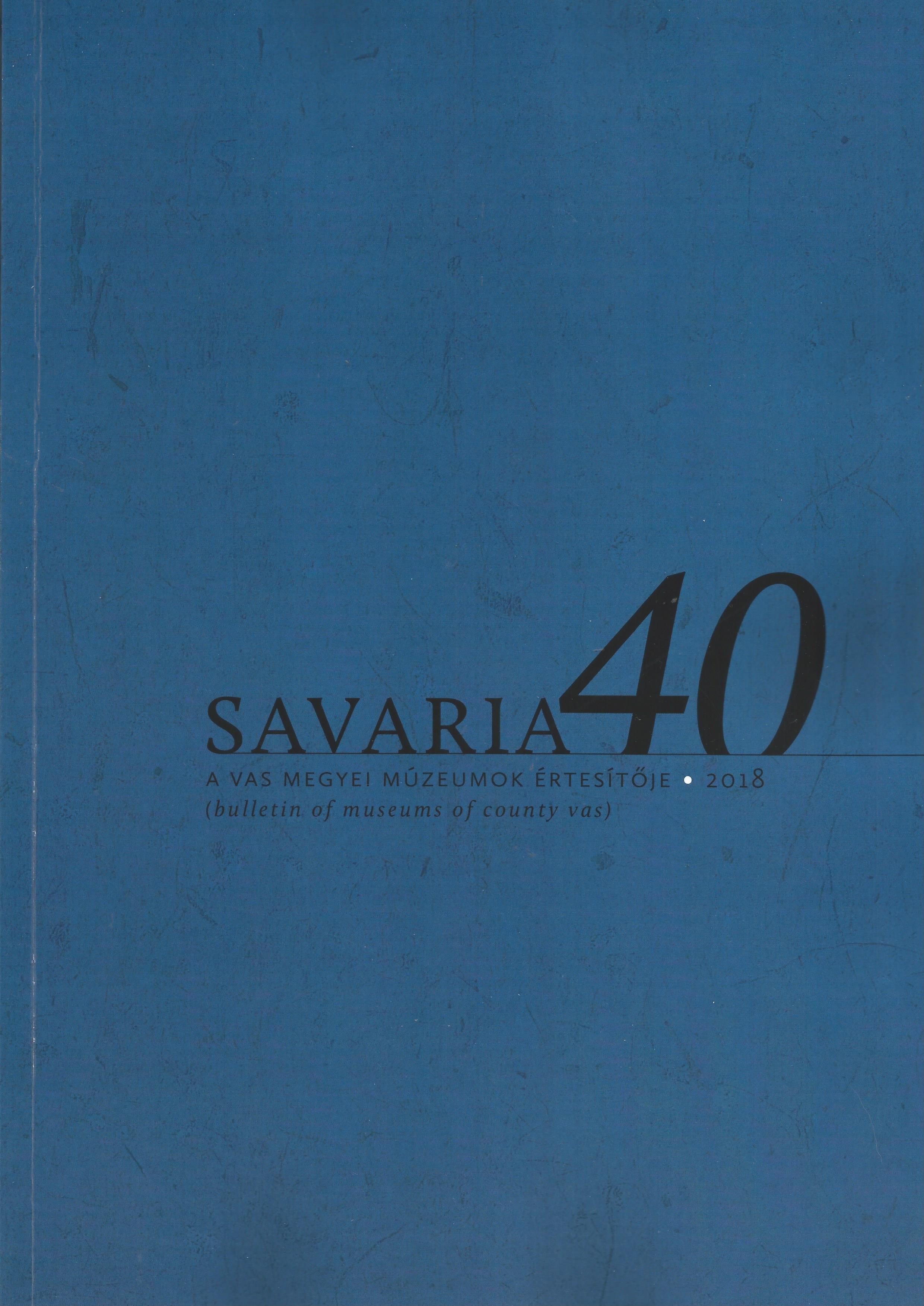 Savaria 2018/40. (Rippl-Rónai Múzeum CC BY-NC-ND)