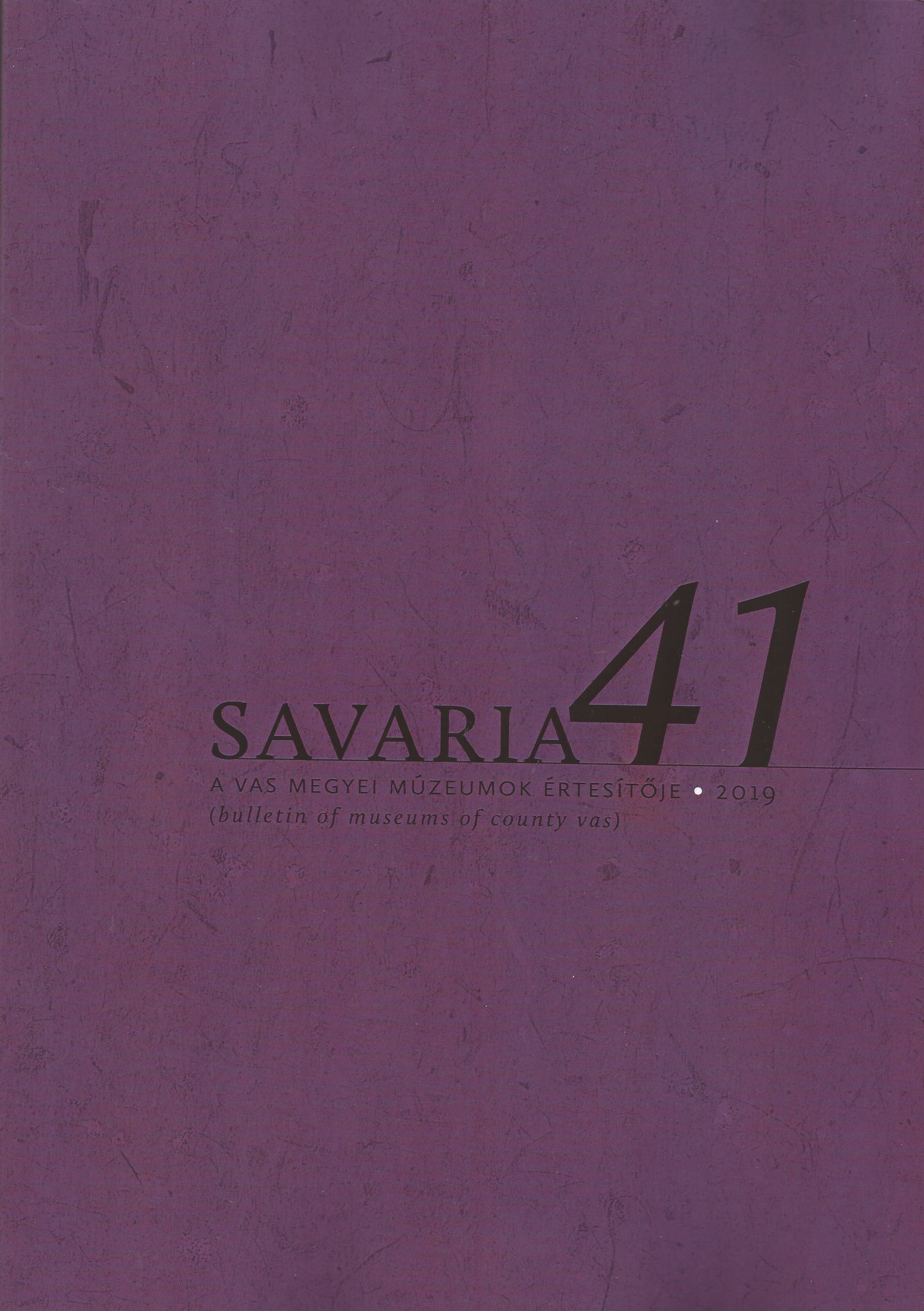Savaria 2019/41. (Rippl-Rónai Múzeum CC BY-NC-ND)