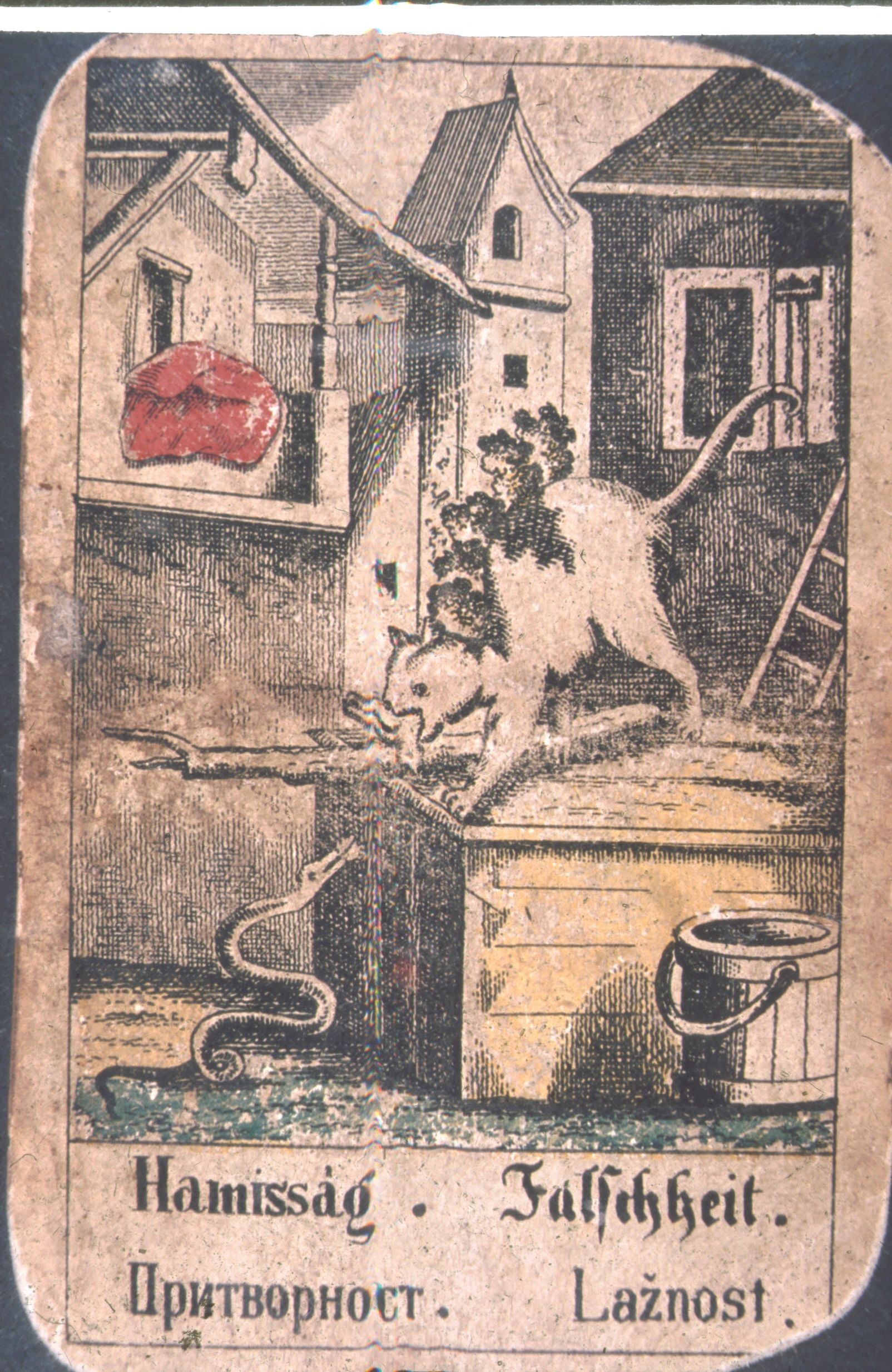 Cigány vetőkártya. 11.Hamisság (Rippl-Rónai Múzeum CC BY-NC-ND)
