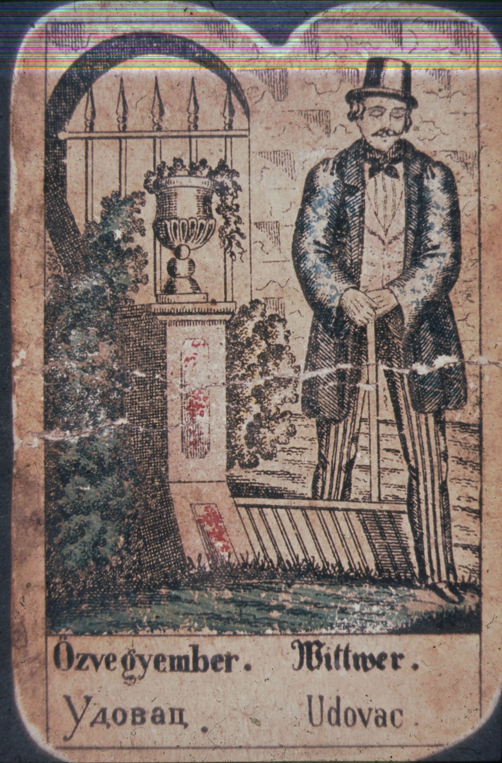 Cigány vetőkártya. 27.Özvegyember (Rippl-Rónai Múzeum CC BY-NC-ND)