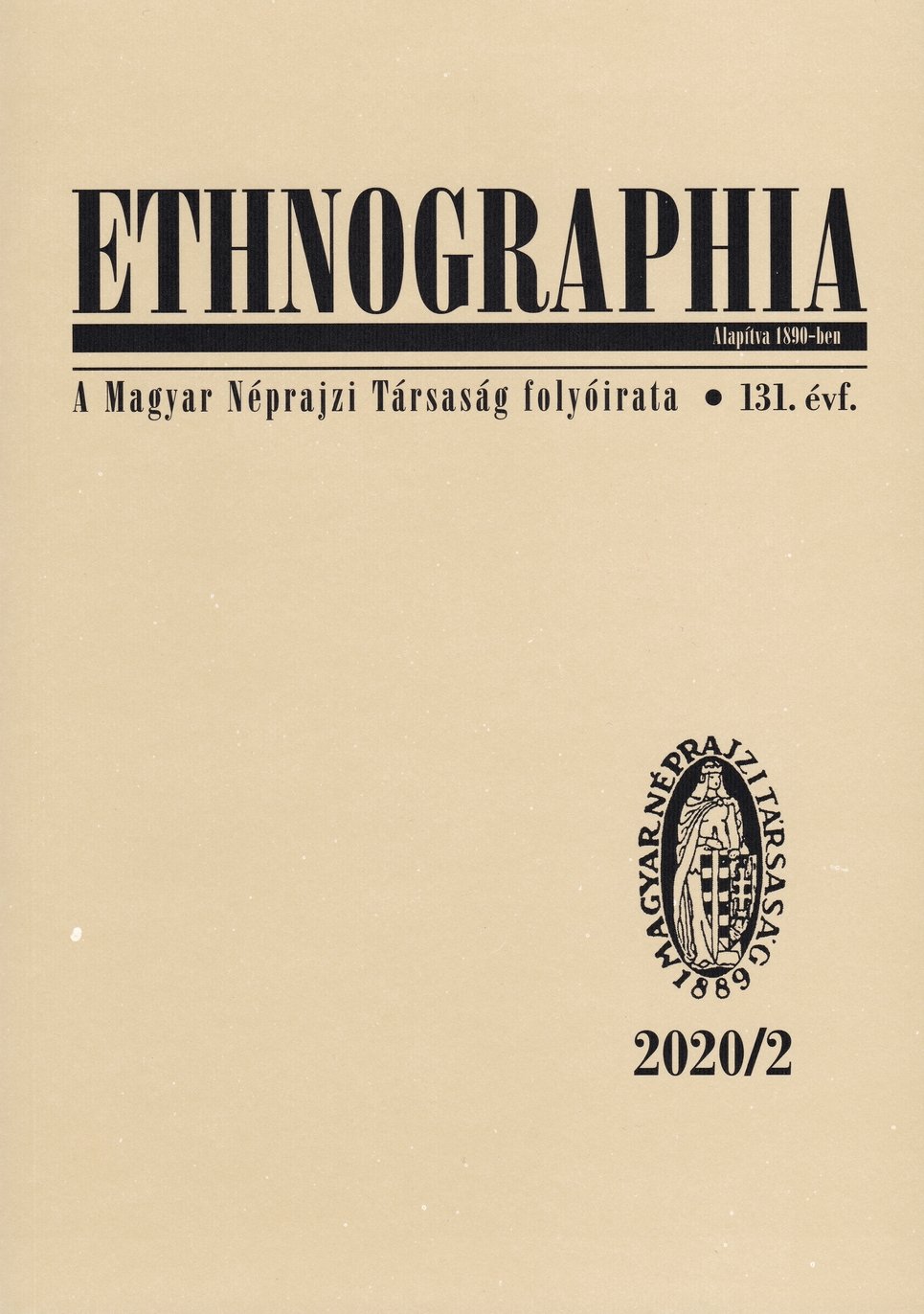 Ethnographia 2020/131. évf. 2. sz. (Rippl-Rónai Múzeum CC BY-NC-ND)