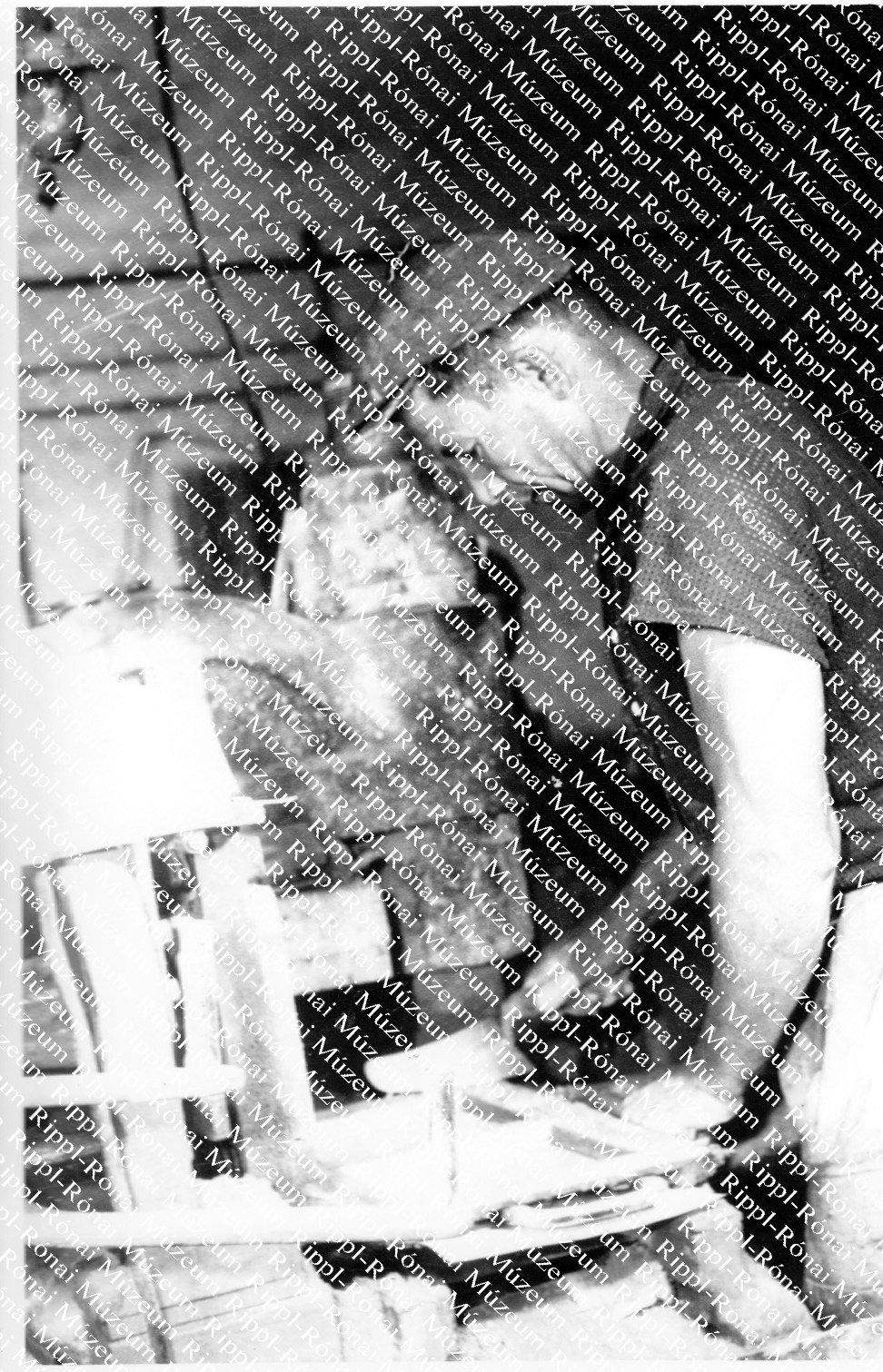 A balatonmáriai Földművesszövetkezet cementáru és nádüzeme. Molnár István, préselő (Rippl-Rónai Múzeum CC BY-NC-SA)