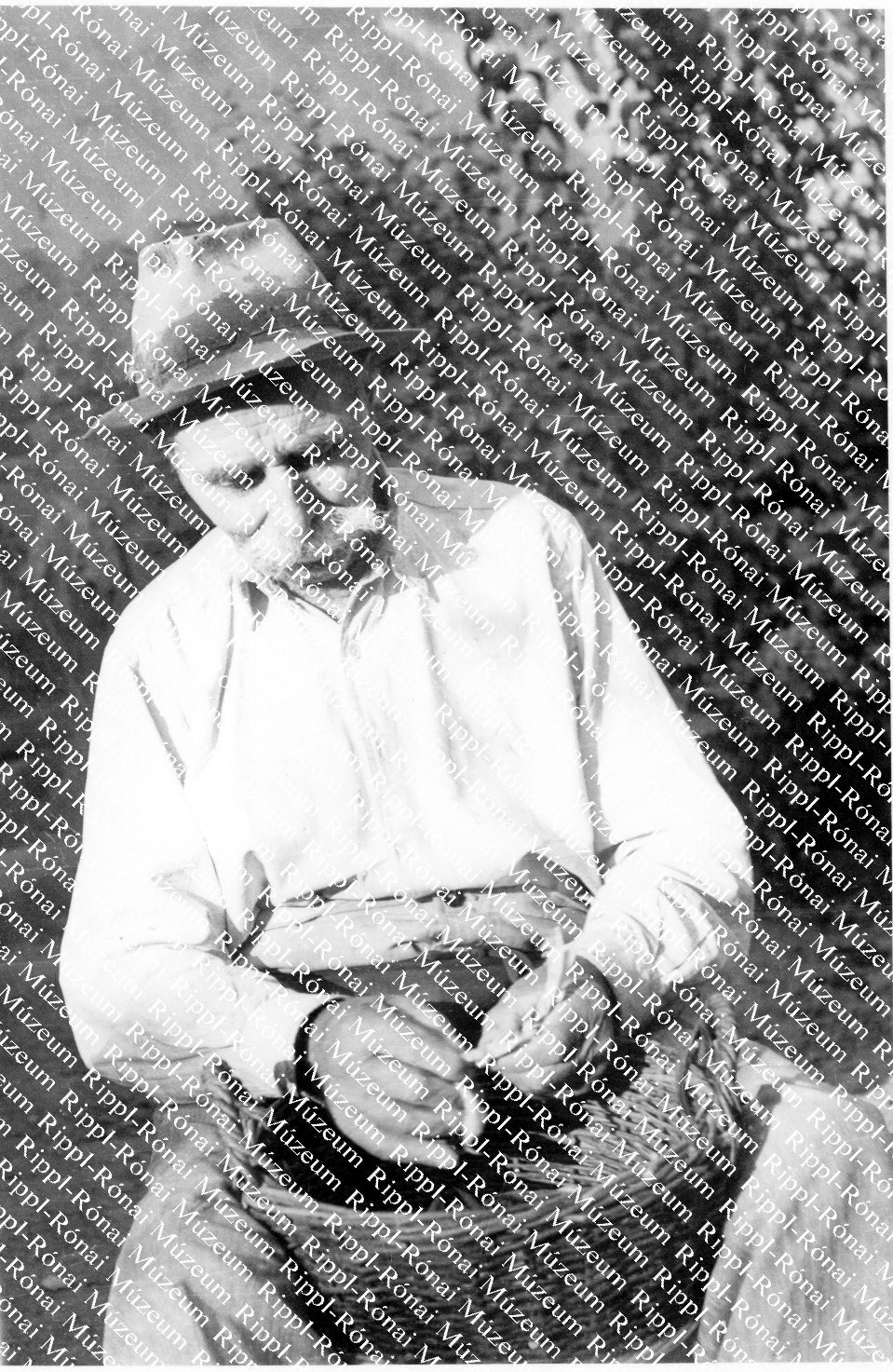 Sifber Mihály, zákányi gazda az ebédhez való babot pirgálja (Rippl-Rónai Múzeum CC BY-NC-SA)