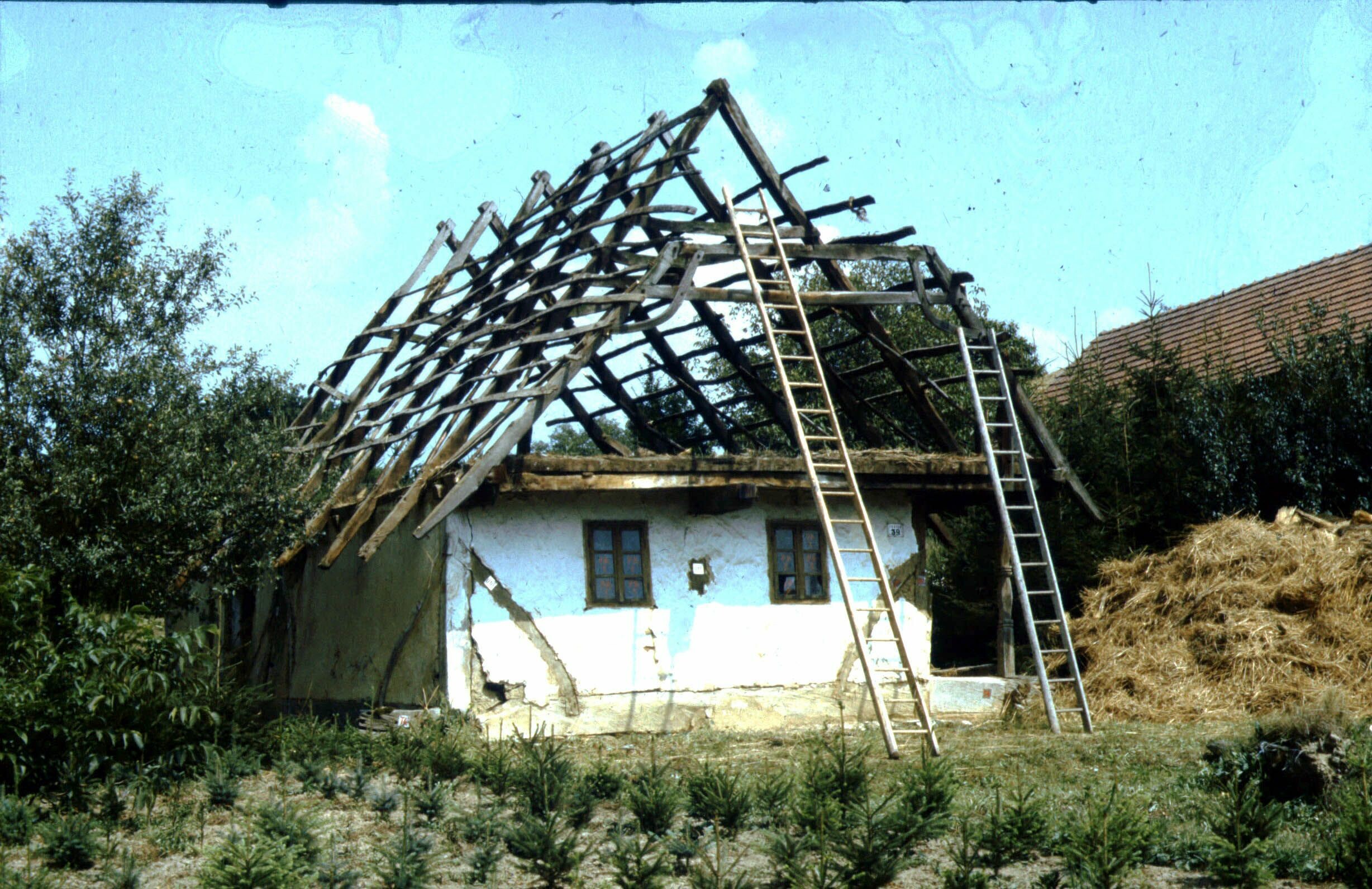 A lakóház látképe oromfal nélkül ÉNY-ról (Rippl-Rónai Múzeum CC BY-NC-ND)