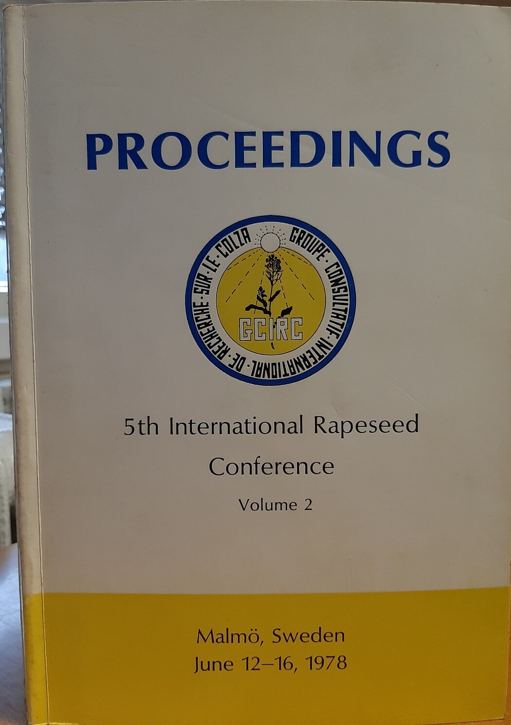 Proceedings of the 5th International Rapeseed Conference Volume 2 (Rippl-Rónai Múzeum CC BY-NC-ND)