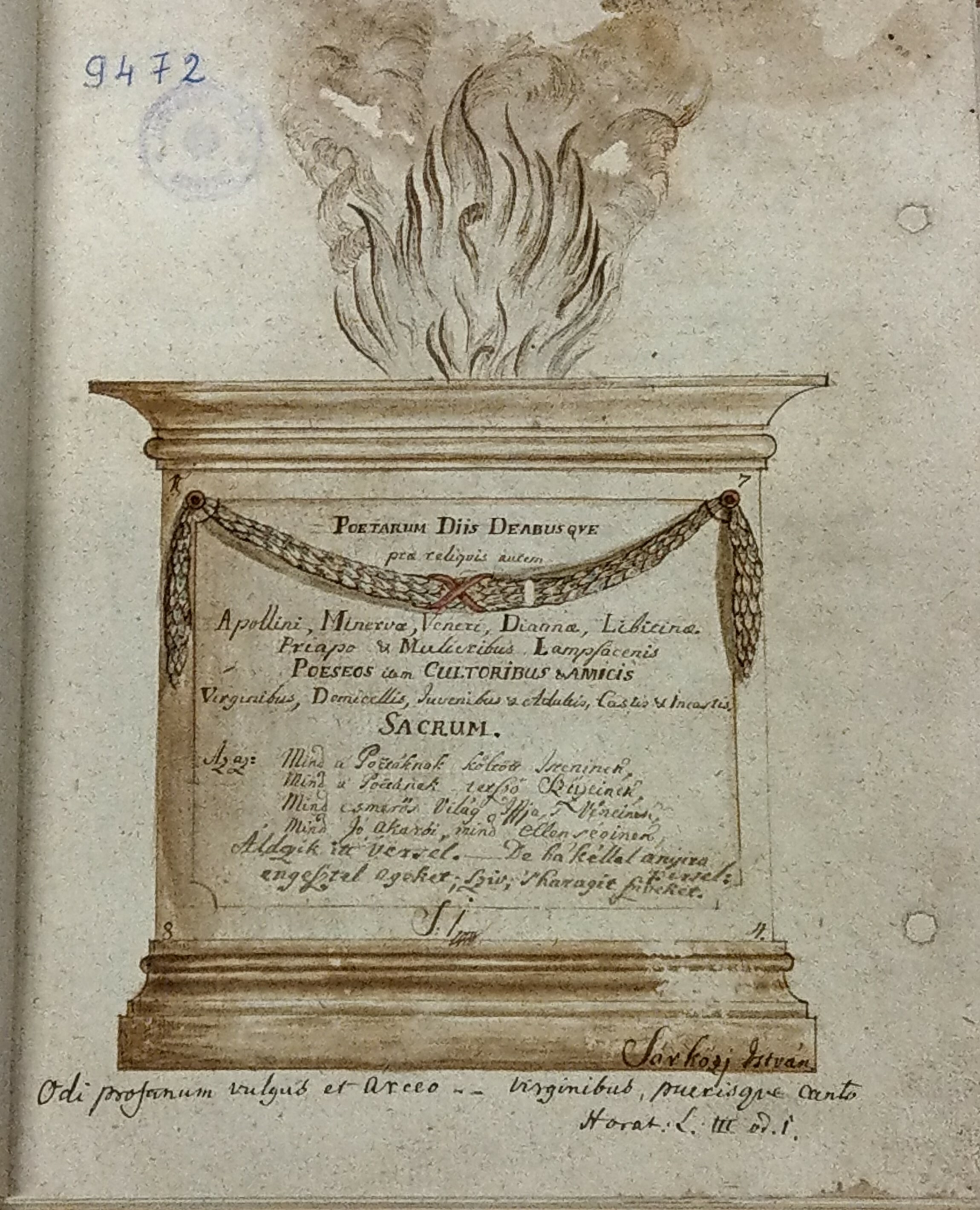 Sárközy István kéziratos verseskönyve 1784-ből (Rippl-Rónai Múzeum CC BY-NC-ND)