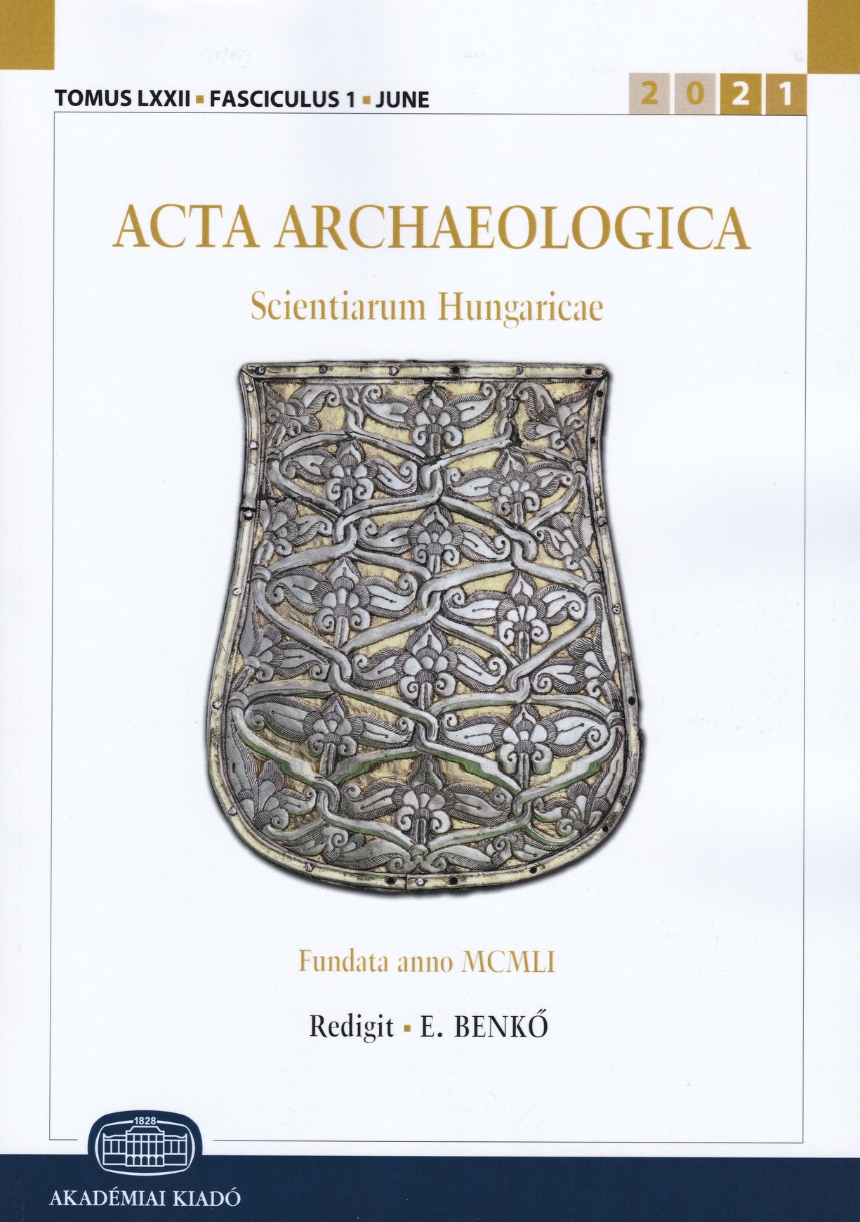 Acta Archaeologica Academiae Scientiarum Hungaricae 2021/72. kötet 1. sz. (Rippl-Rónai Múzeum CC BY-NC-ND)