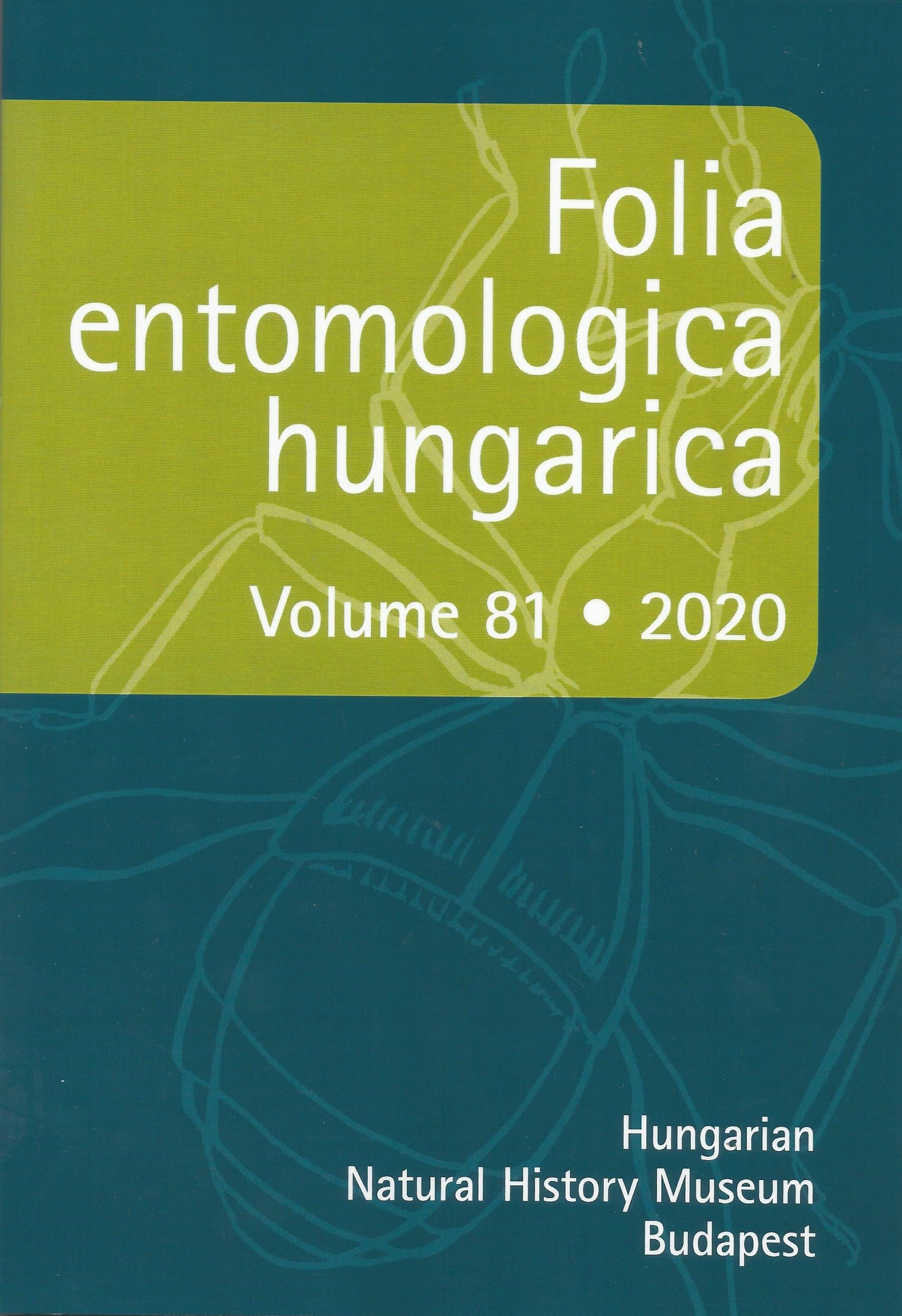 Folia Entomologica Hungarica 2020/81. évf. (Rippl-Rónai Múzeum CC BY-NC-ND)