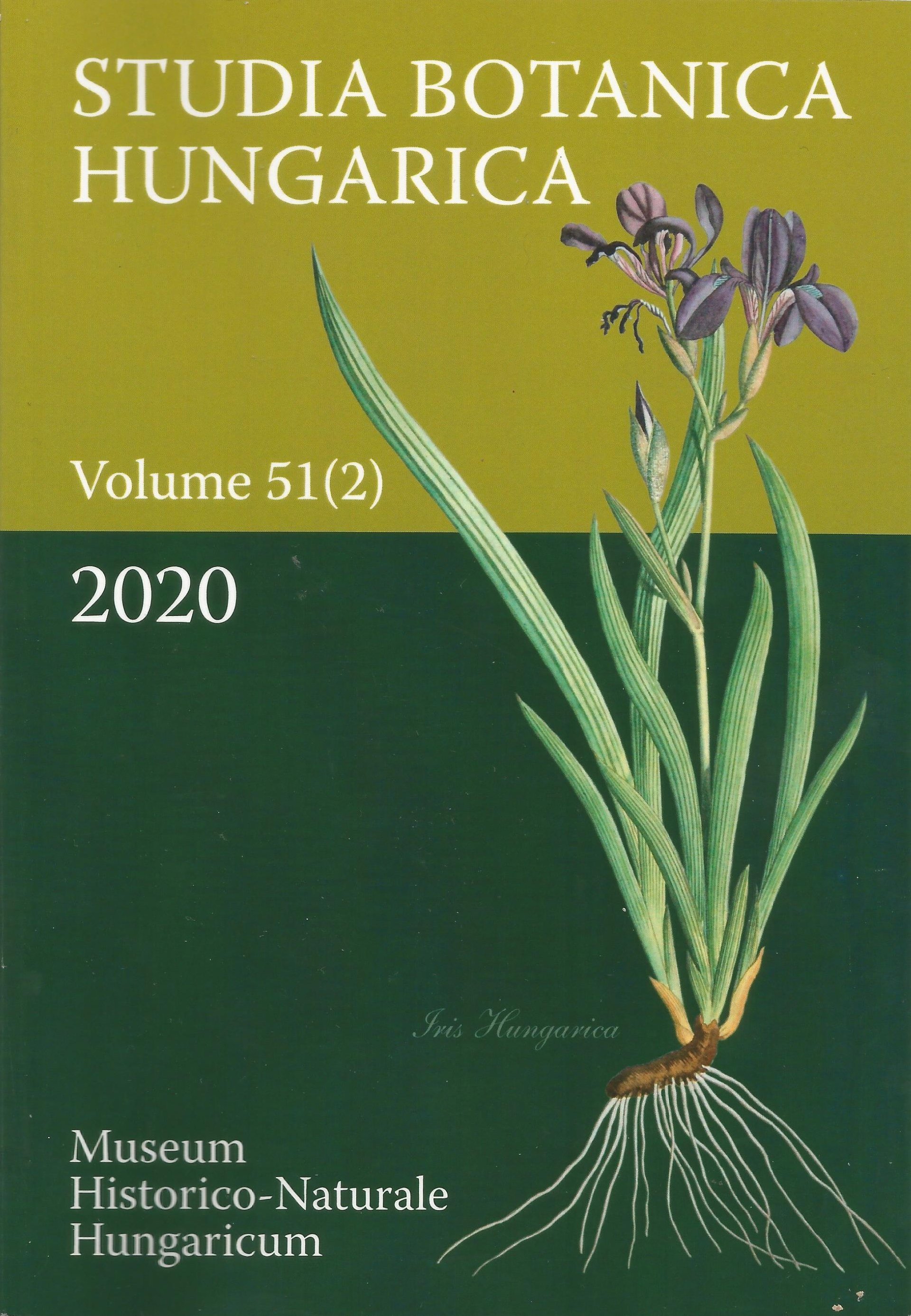 Studia Botanica Hungarica 2020/51. évf. 2. sz. (Rippl-Rónai Múzeum CC BY-NC-ND)