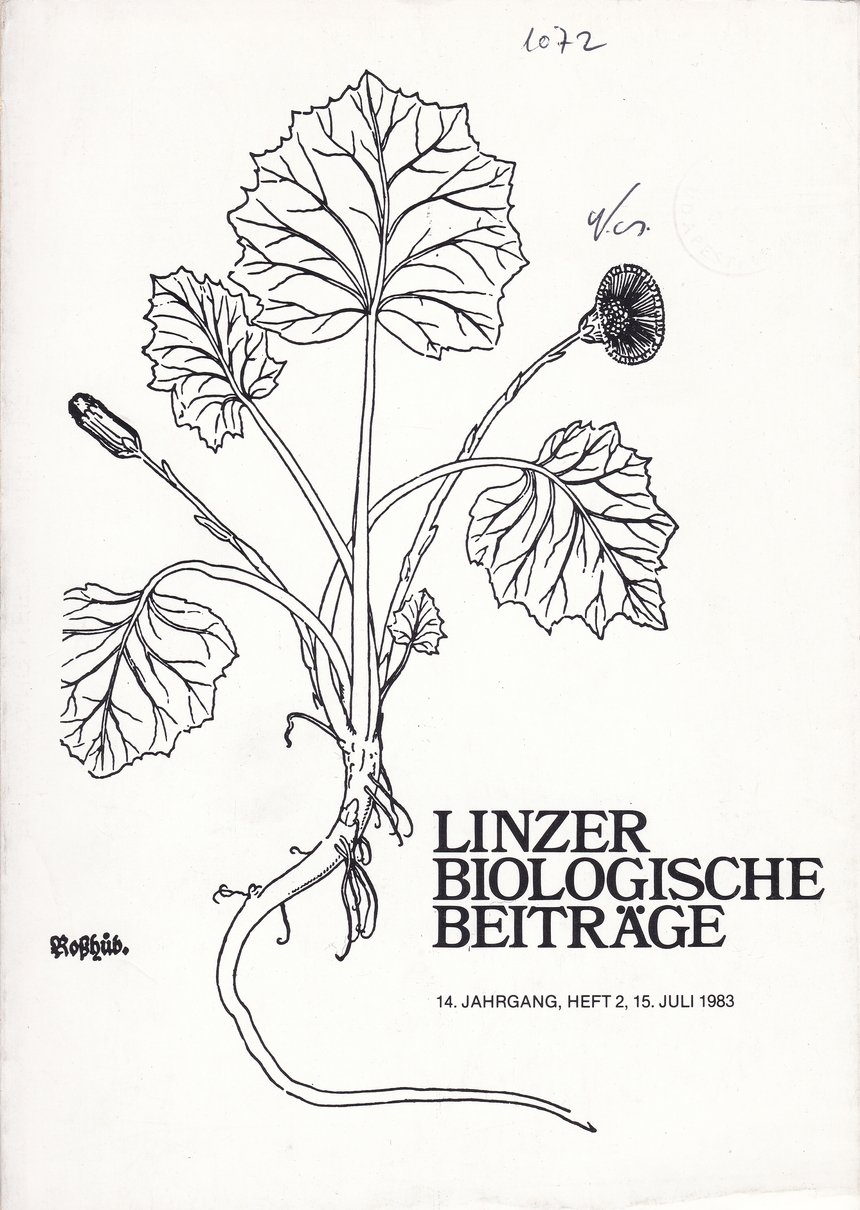 Linzer Biologische Beiträge 1983/14. évf. 2. füzet (Rippl-Rónai Múzeum CC BY-NC-ND)