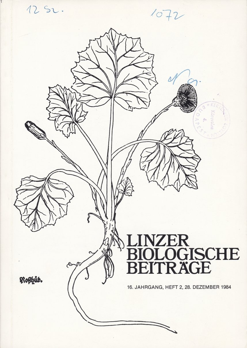 Linzer Biologische Beiträge 1984/16. évf. 2. füzet (Rippl-Rónai Múzeum CC BY-NC-ND)