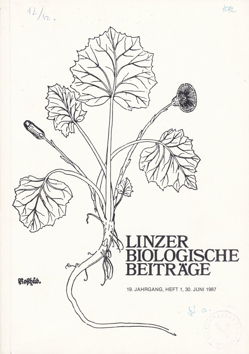 Linzer Biologische Beiträge 1987/19. évf. 1. füzet (Rippl-Rónai Múzeum CC BY-NC-ND)