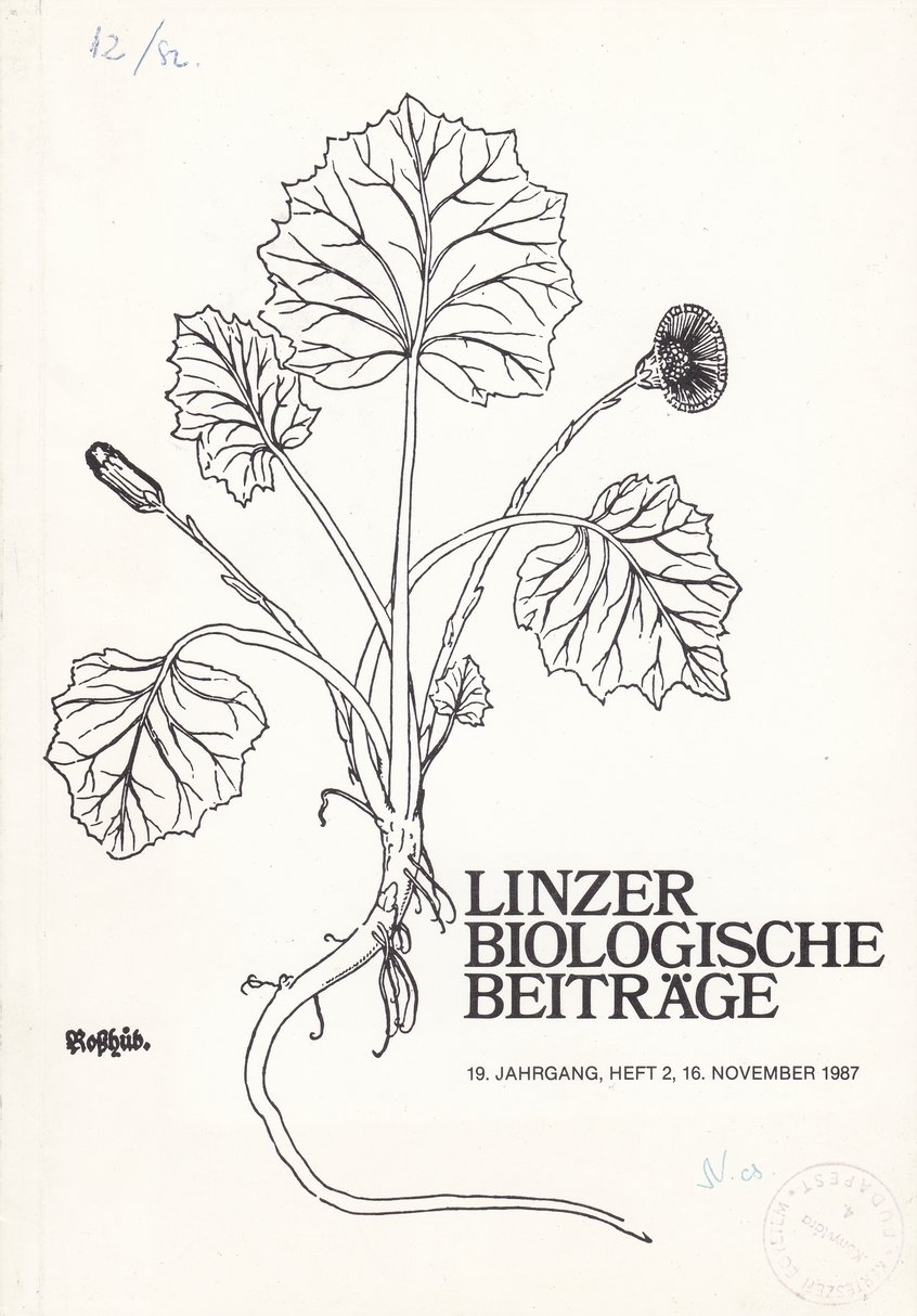 Linzer Biologische Beiträge 1987/19. évf. 2. füzet (Rippl-Rónai Múzeum CC BY-NC-ND)