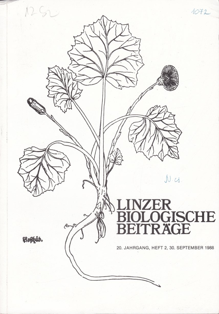 Linzer Biologische Beiträge 1988/20. évf. 2. füzet (Rippl-Rónai Múzeum CC BY-NC-ND)