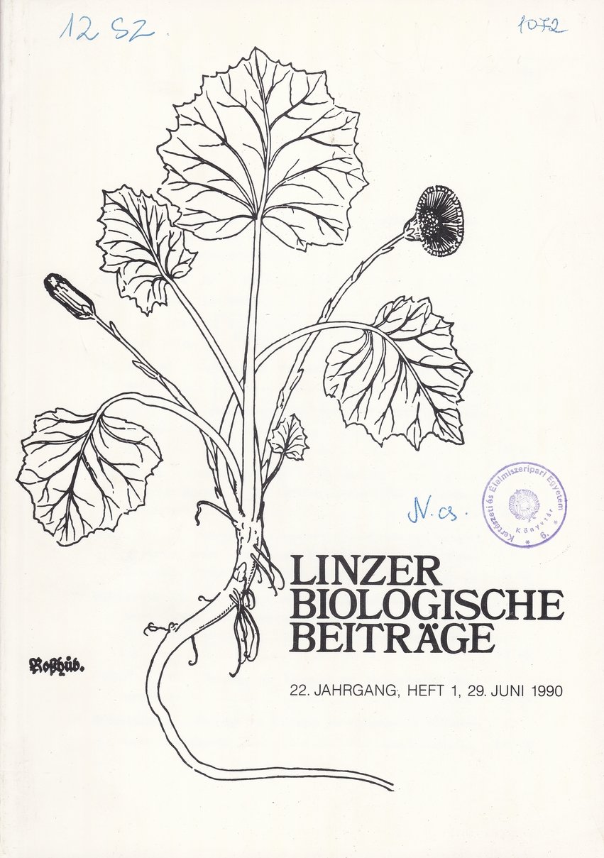 Linzer Biologische Beiträge 1990/22. évf. 1. füzet (Rippl-Rónai Múzeum CC BY-NC-ND)