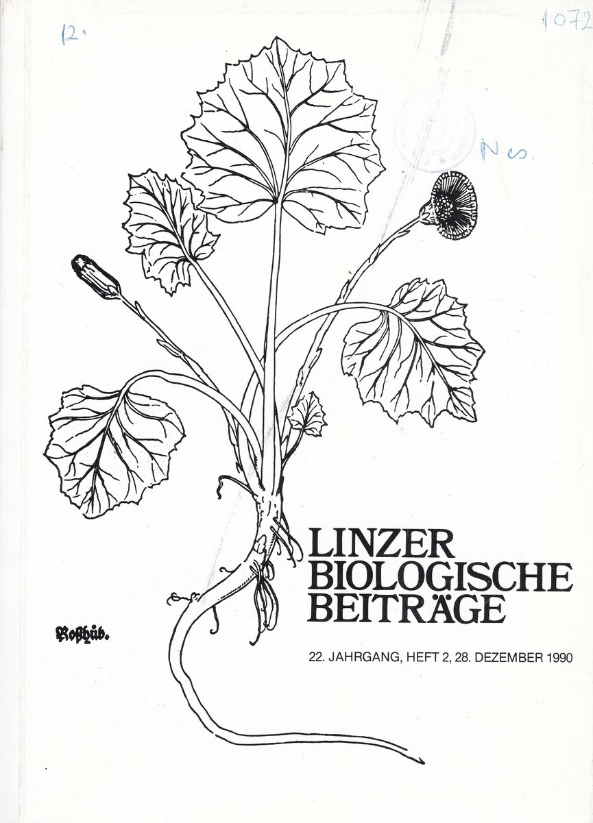 Linzer Biologische Beiträge 1990/22. évf. 2. füzet (Rippl-Rónai Múzeum CC BY-NC-ND)