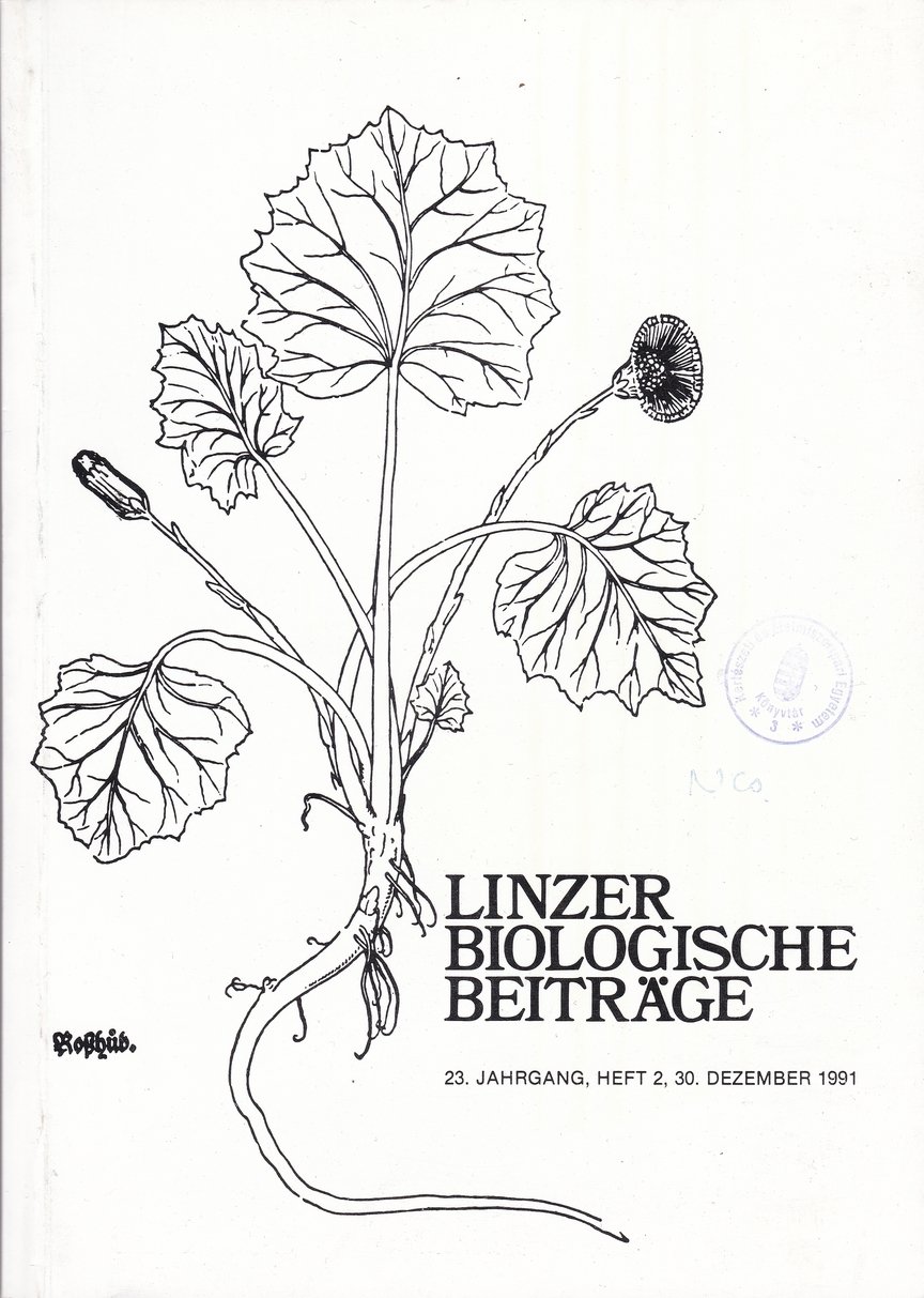 Linzer Biologische Beiträge 1991/23. évf. 2. füzet (Rippl-Rónai Múzeum CC BY-NC-ND)