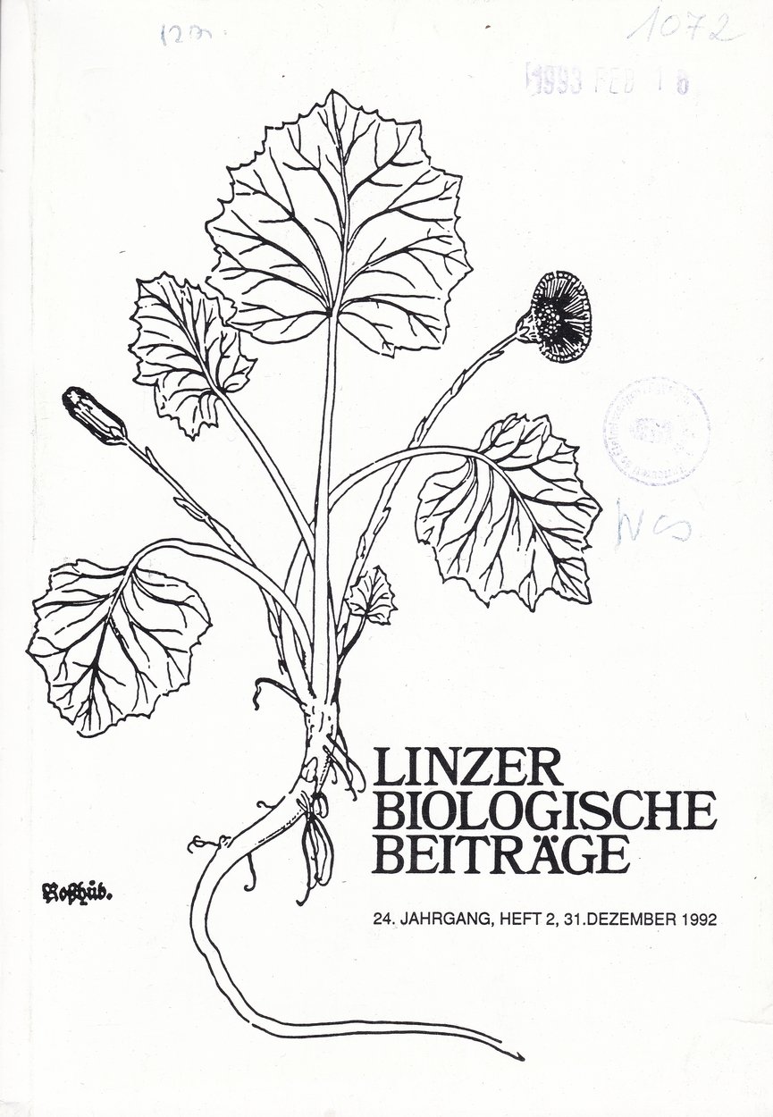 Linzer Biologische Beiträge 1992/24. évf. 2. füzet (Rippl-Rónai Múzeum CC BY-NC-ND)