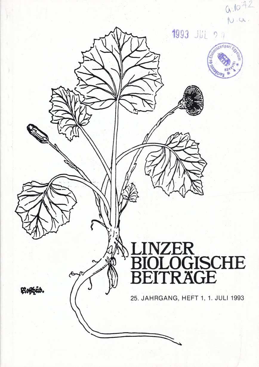 Linzer Biologische Beiträge 1993/25. évf. 1. füzet (Rippl-Rónai Múzeum CC BY-NC-ND)