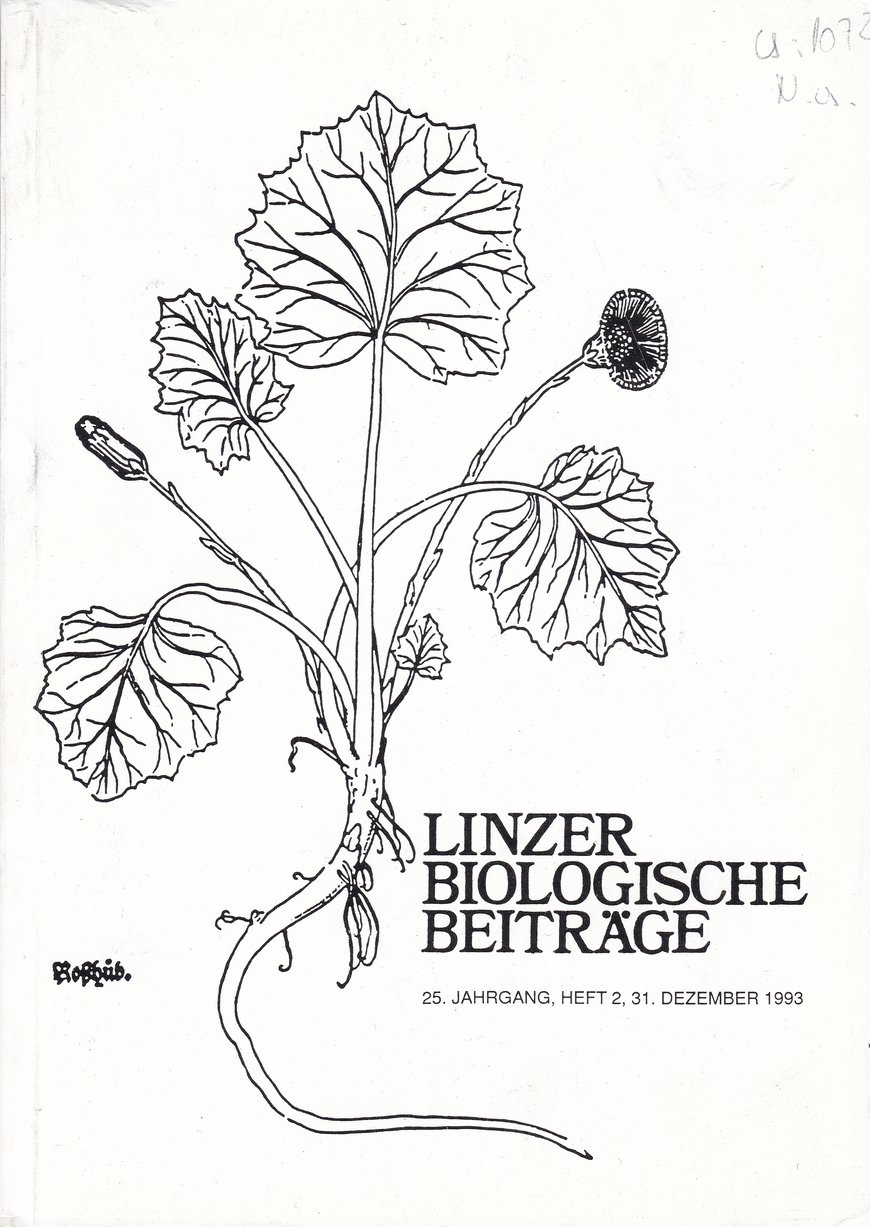 Linzer Biologische Beiträge 1993/25. évf. 2. füzet (Rippl-Rónai Múzeum CC BY-NC-ND)