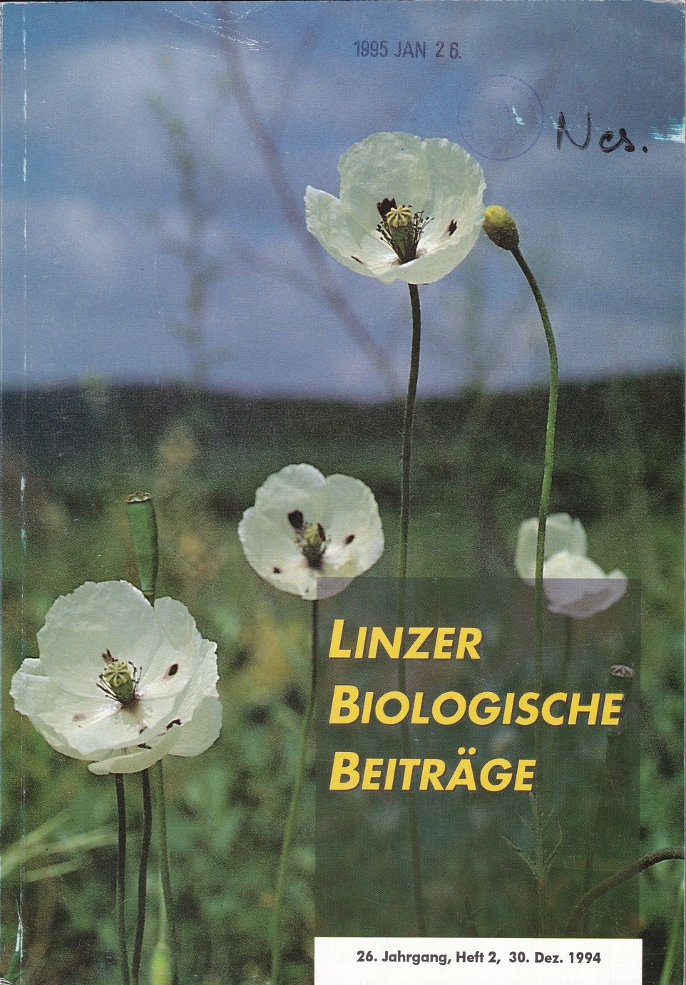 Linzer Biologische Beiträge 1994/26. évf. 2. füzet (Rippl-Rónai Múzeum CC BY-NC-ND)