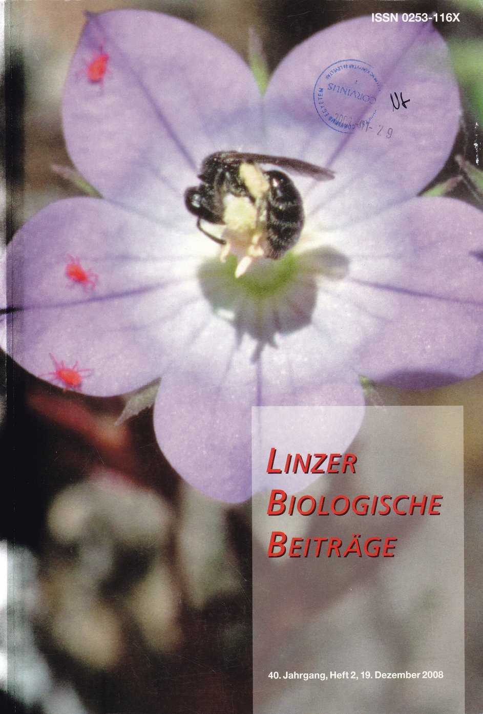 Linzer Biologische Beiträge 2008/40. évf. 2. füzet (Rippl-Rónai Múzeum CC BY-NC-ND)