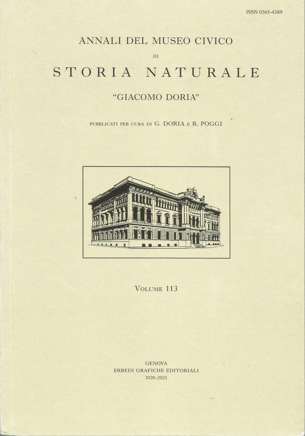 Annali del Museo Civico di Storia Naturale "Giacomo Doria" 2020-2021/113. évf. (Rippl-Rónai Múzeum CC BY-NC-ND)