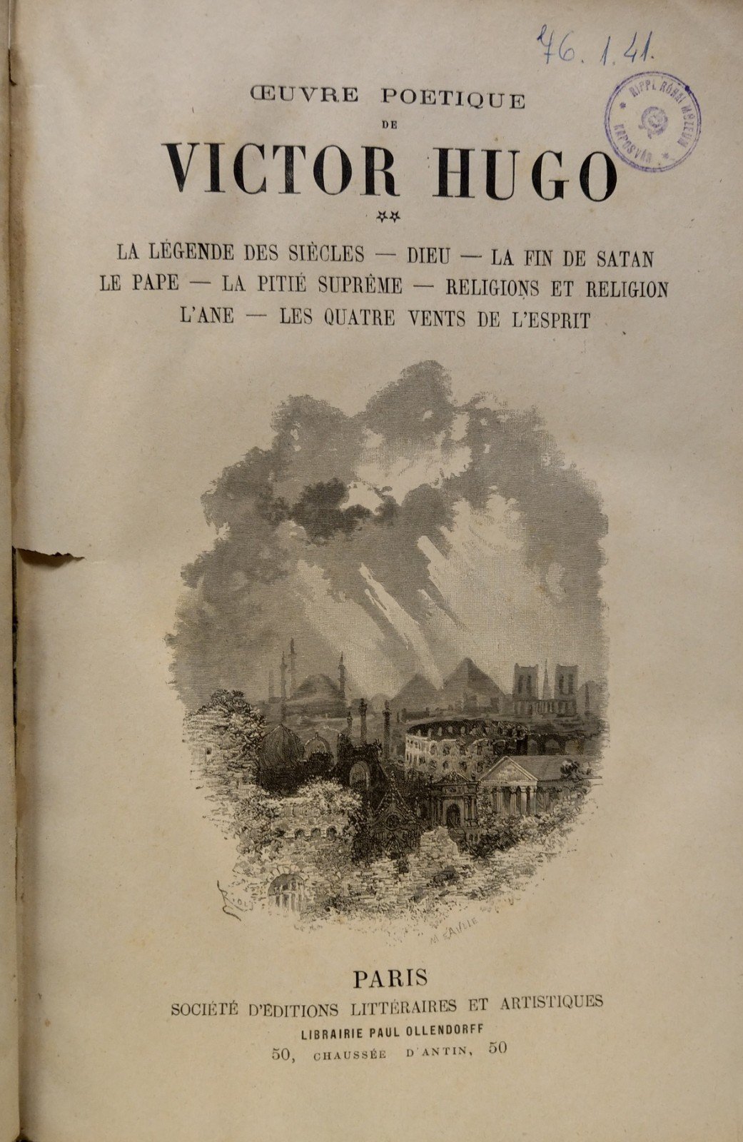 Victor Hugo: Ouvres complètes. Oeuvre poétique 2. (Rippl-Rónai Múzeum CC BY-NC-ND)